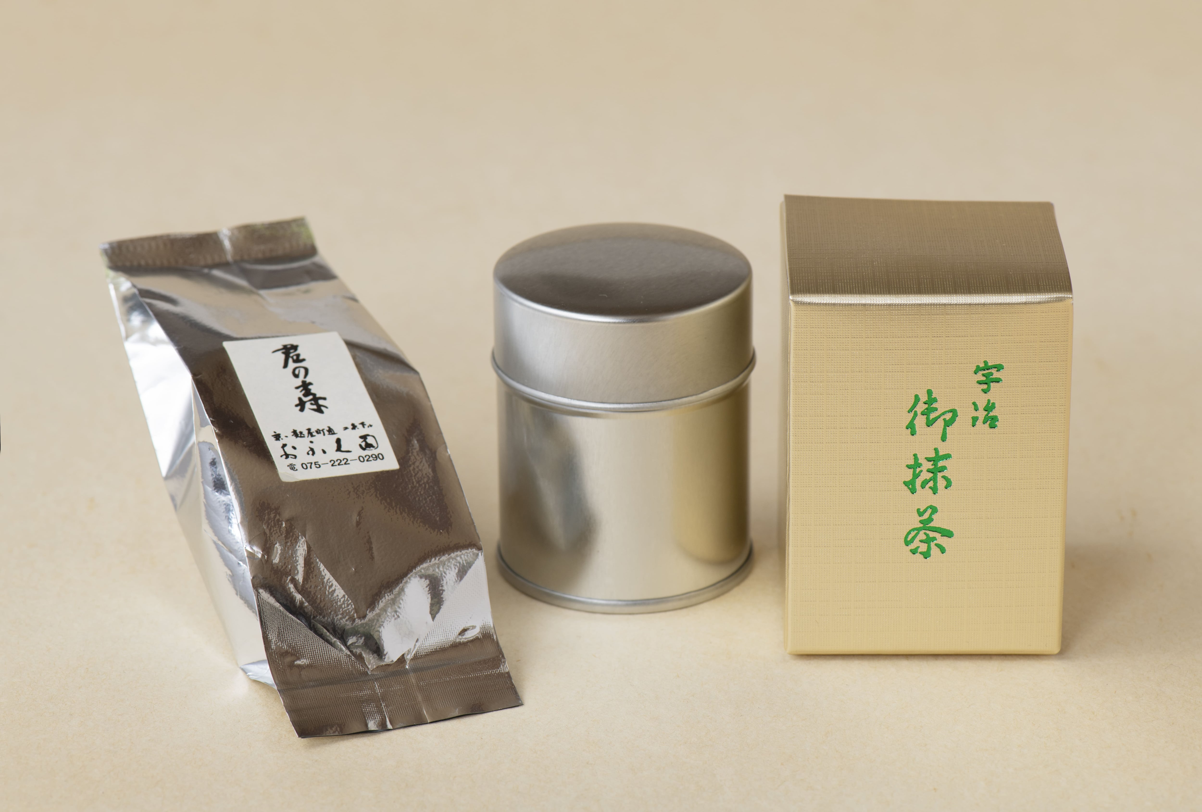 抹茶 君の寿 40g缶・箱入 | 京銘茶舗 おふく園