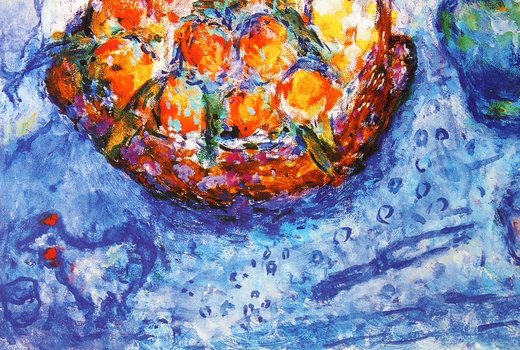 マルク シャガール絵画「黄色い花束」額縁4色選択可能 作品証明書 展示