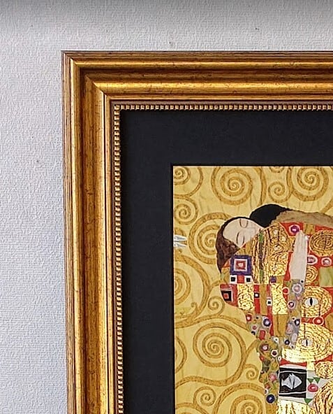 グスタフ・クリムト「抱擁」 ジクレー、シルクスクリーン金箔加工・版