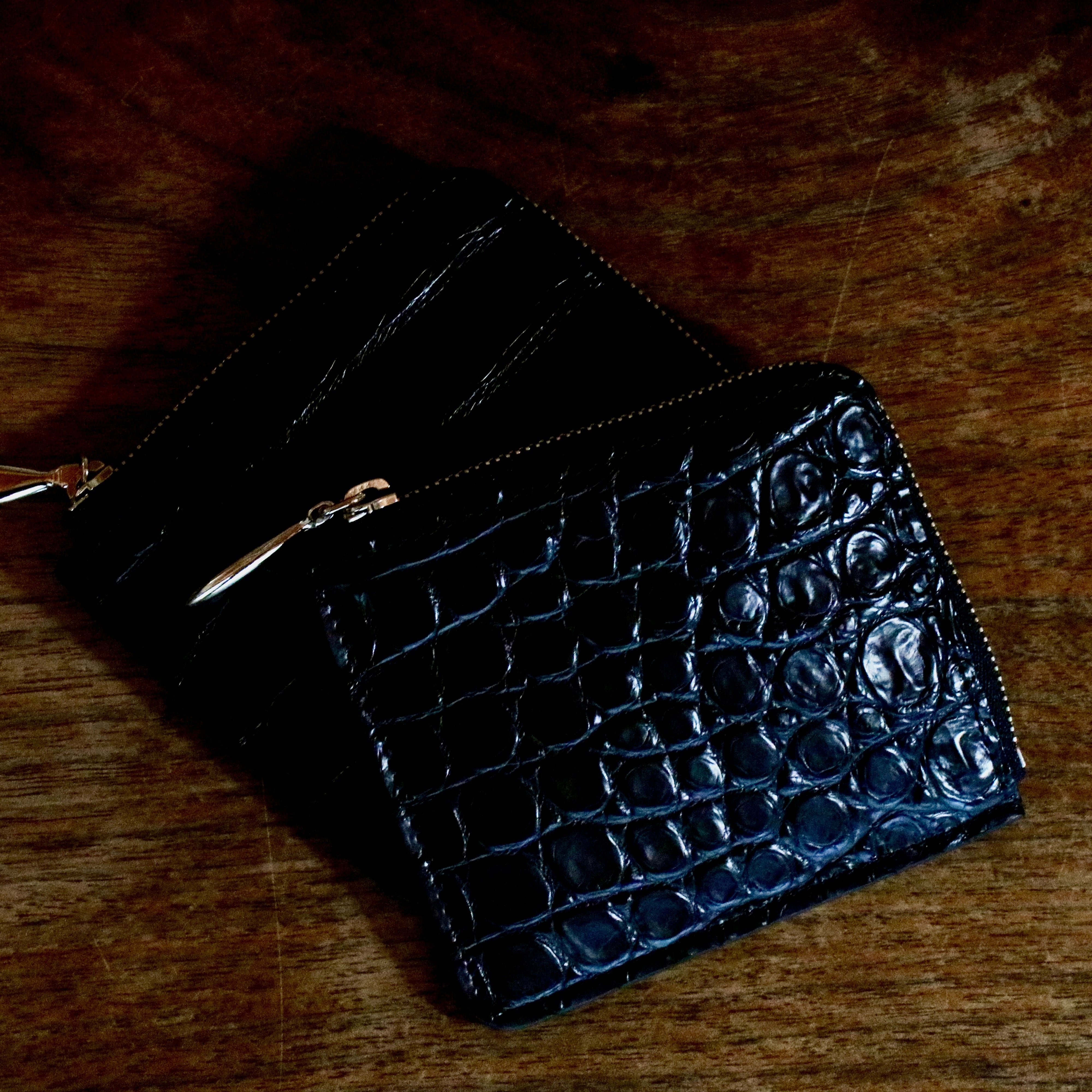 コンパクトウォレット fit/スモールクロコダイルブラック-01 | Classic