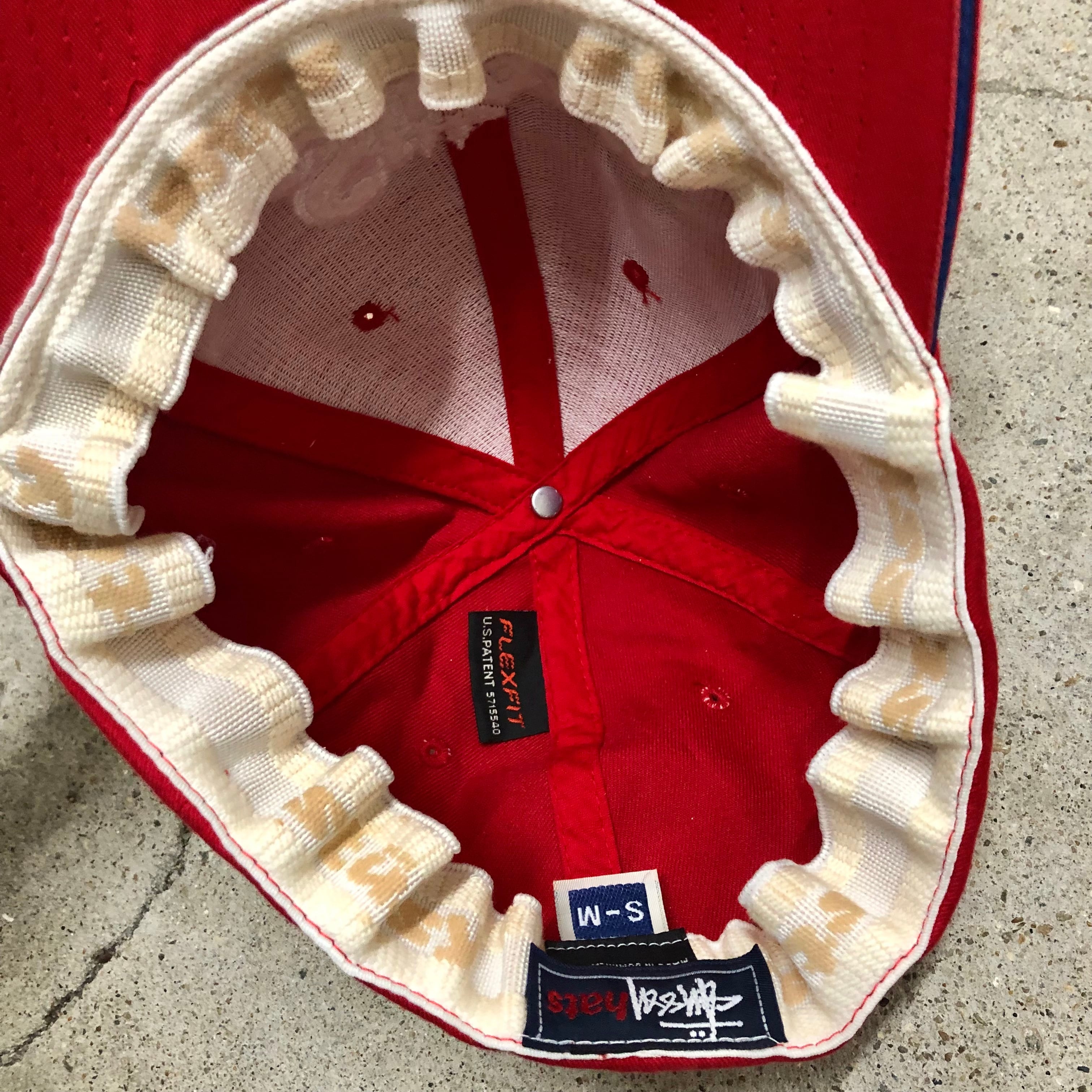 90s–00s【Stüssy】USA製 ロゴ刺繍 ピグメントダイ キャップ 90s