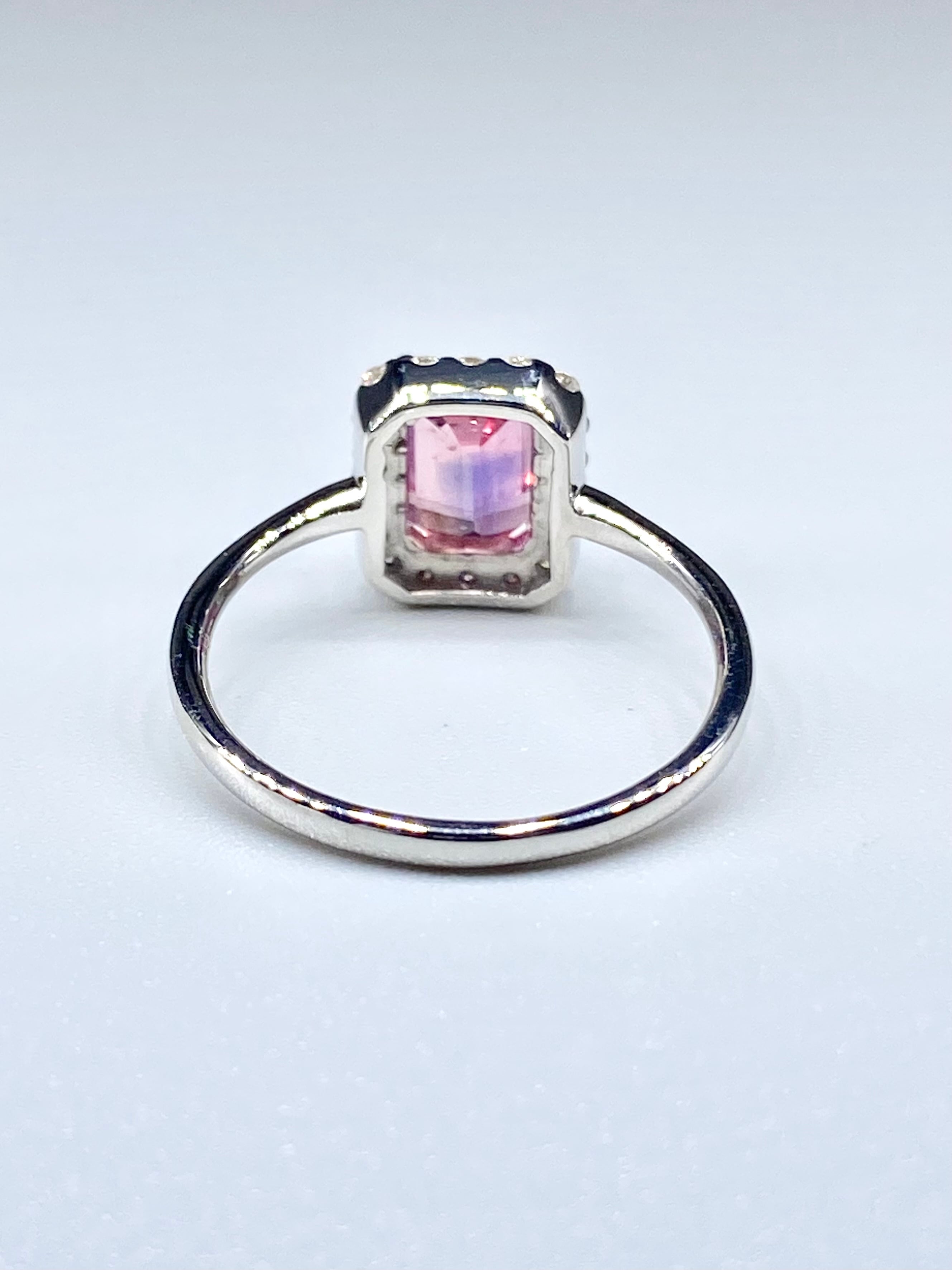 バイカラーサファイア 1.58ct / ダイヤモンド 計0.21ct Pt900 リング