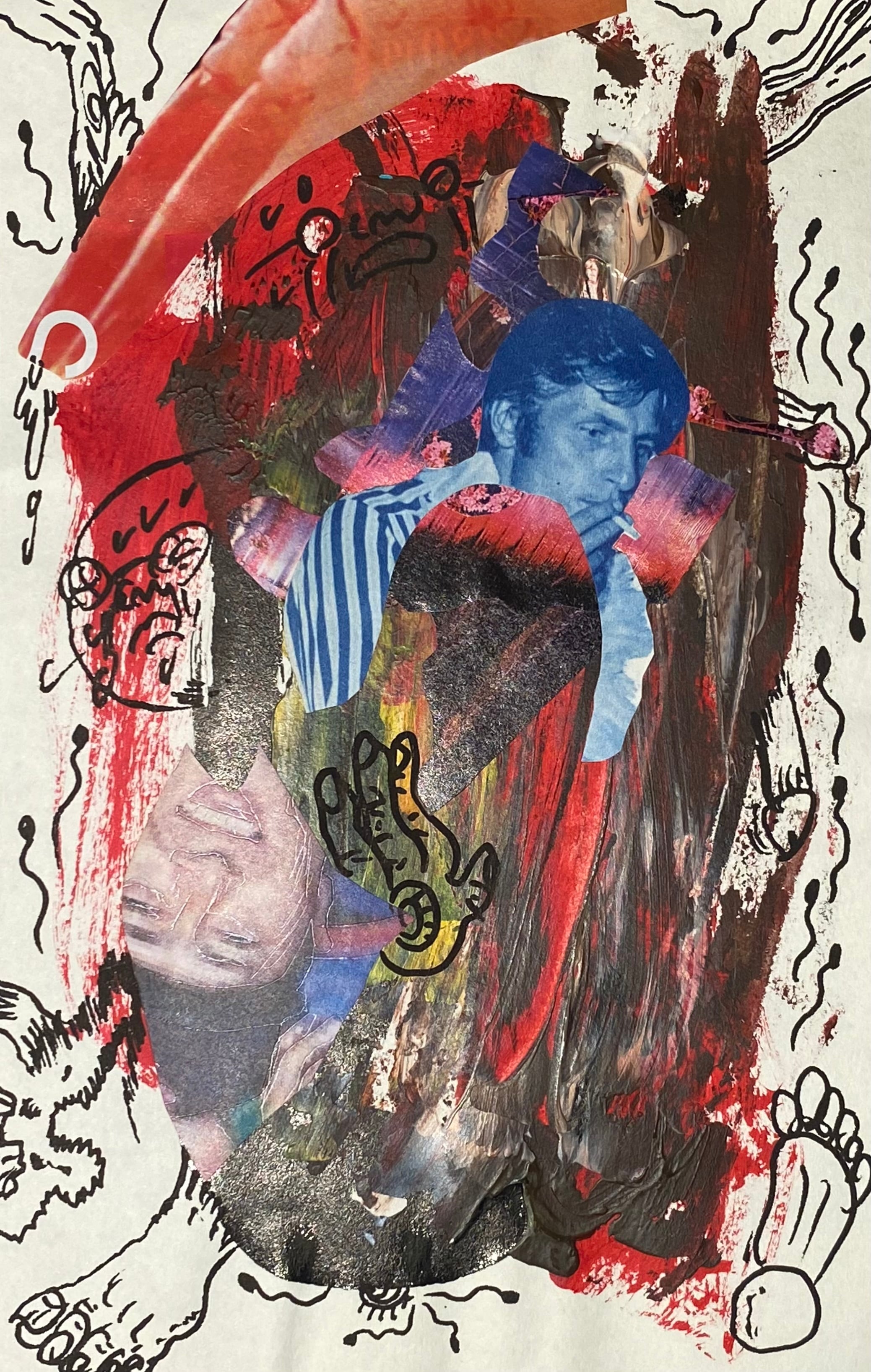 コラージュドローイングシリーズ「混沌のパーフェクトゲーム」 | 根本