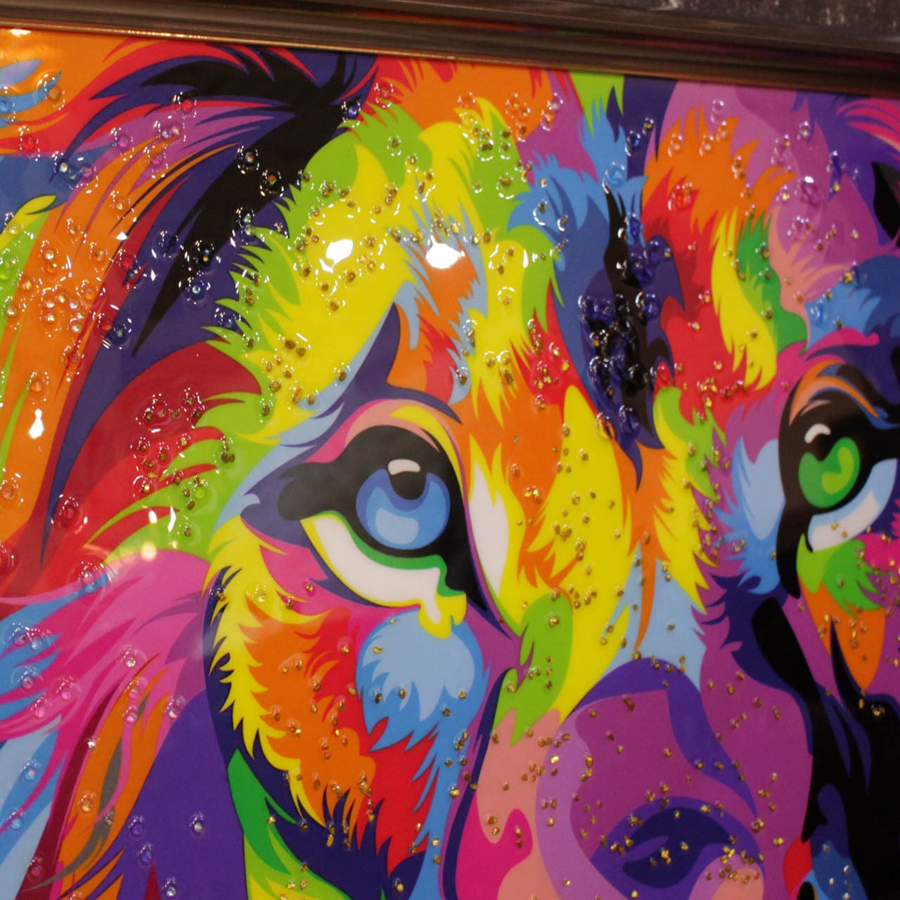 ラグジュアリーデザイン クリスタルアートパネル アニマル カラフル