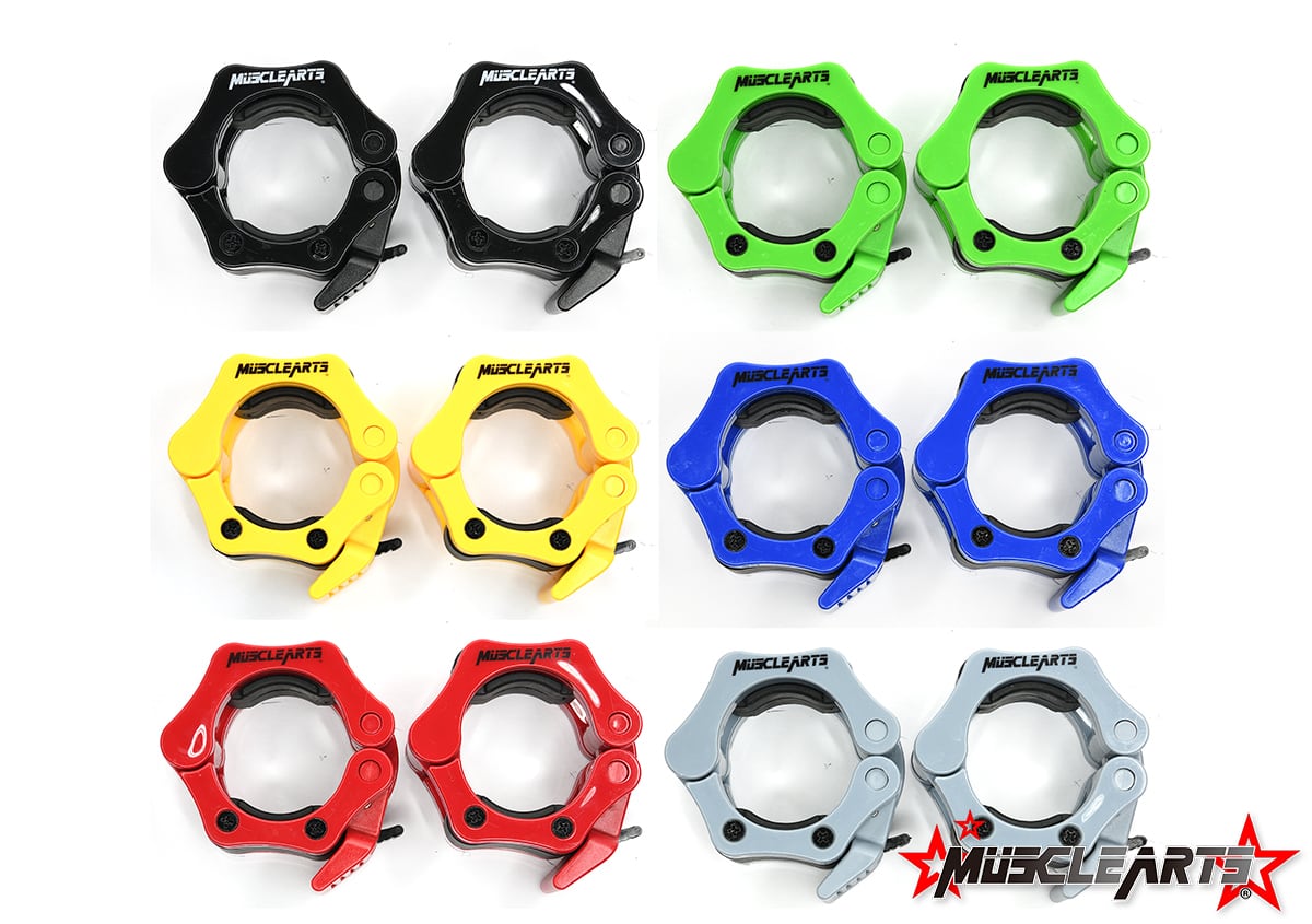 送料無料】1ペア【6色】☆HEXクランプ☆オリンピックシャフト用50mm