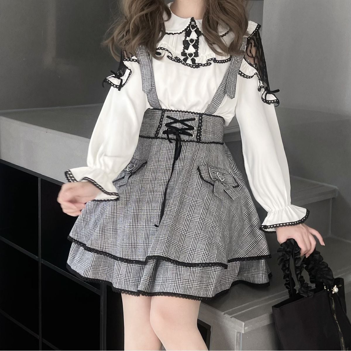 量産型チェックジャンスカセットアップ：ブラウス | Maiden's Rêve
