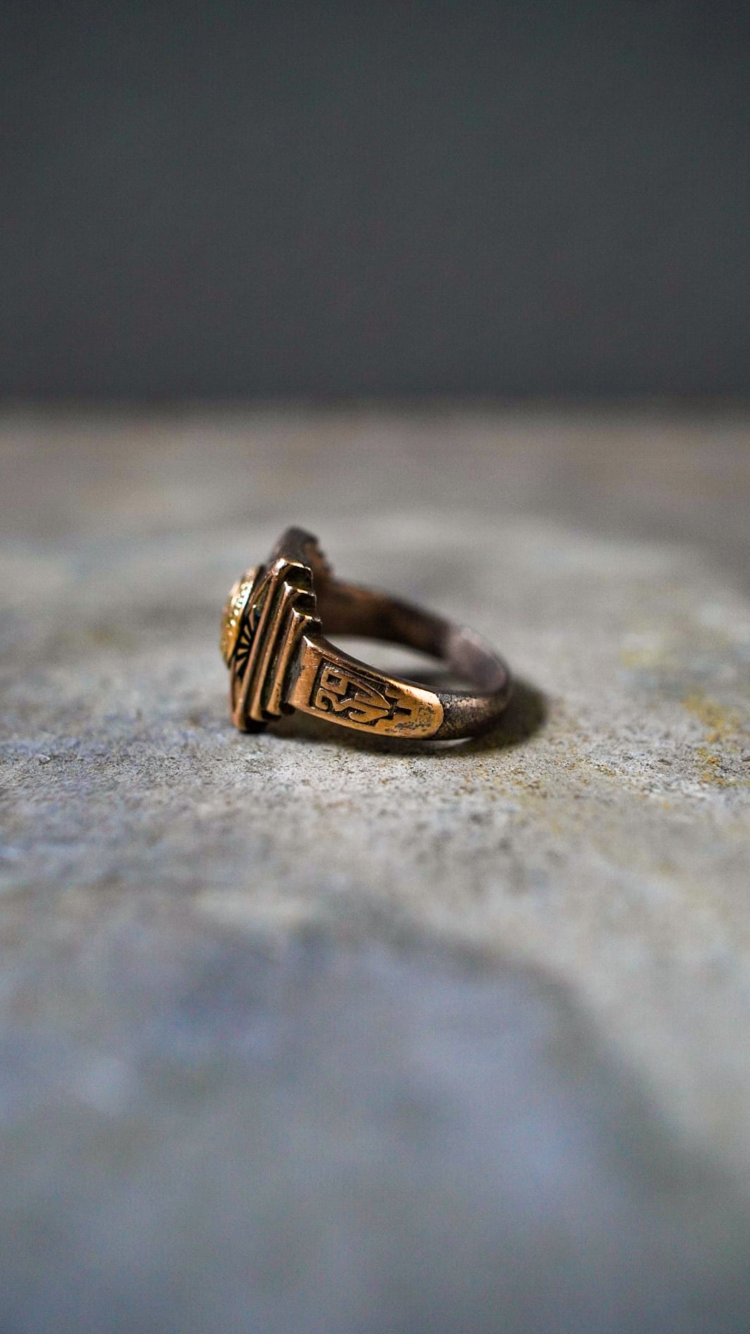 1939】U.S. VINTAGE Bell High School クラス リング 《シルバー925