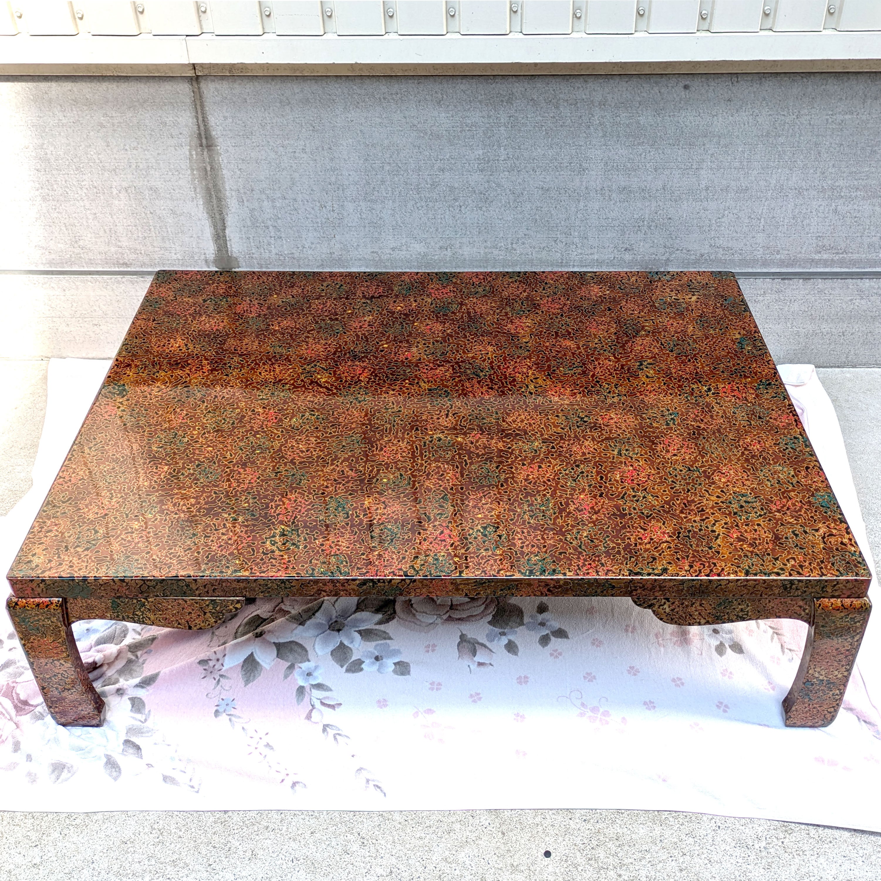 津軽塗（唐塗）バカ塗り・座卓・テーブル・漆器・伝統工芸・No.240624