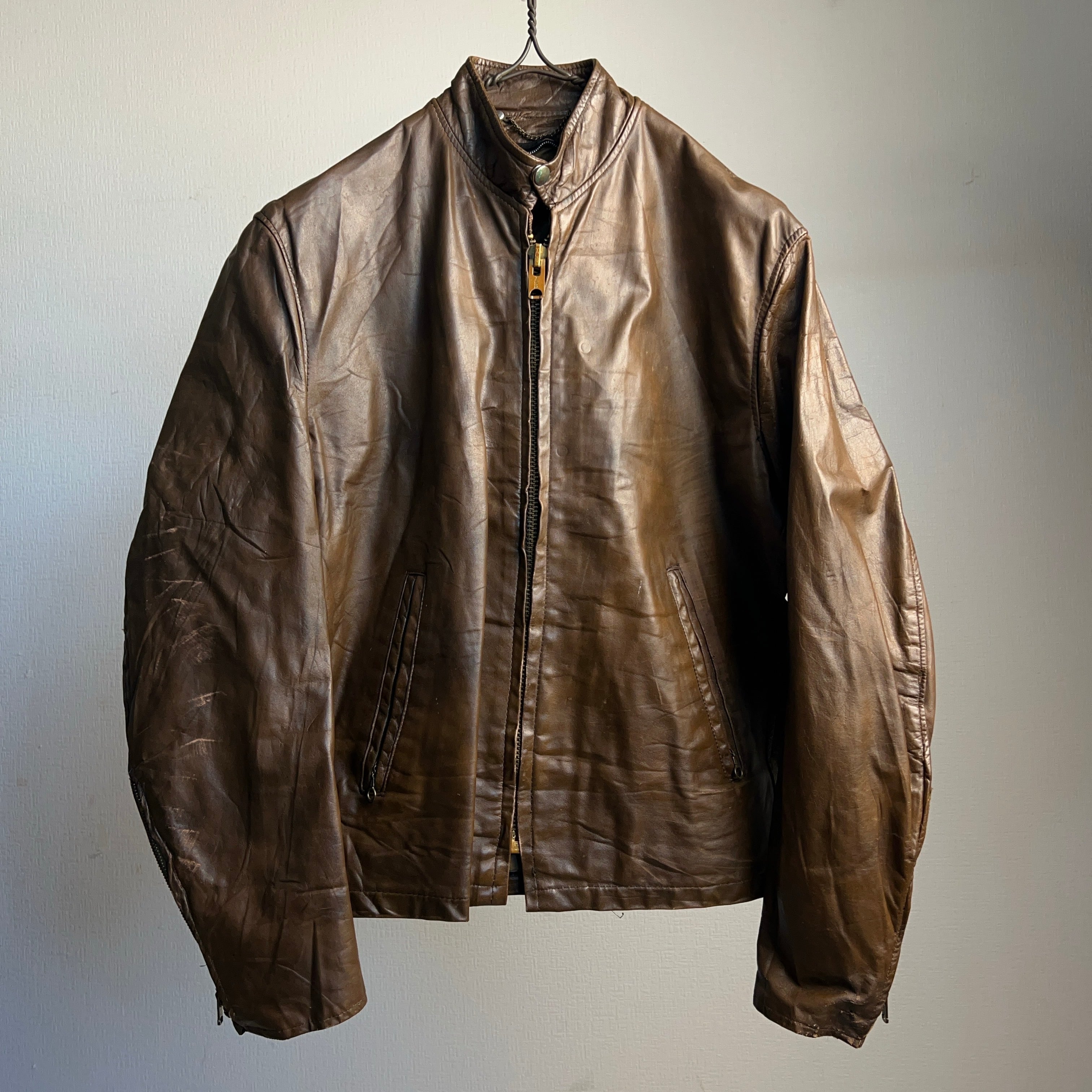 60's~70's Leather Jacket Brown 60年代 70年代 レザージャケット