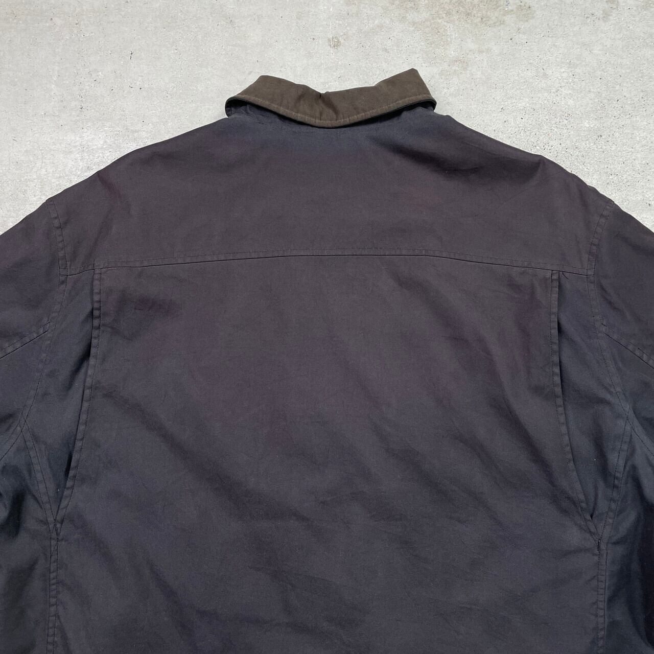 00年代 DOCKERS ドッカーズ スイングトップ 襟レザー 短丈 メンズL