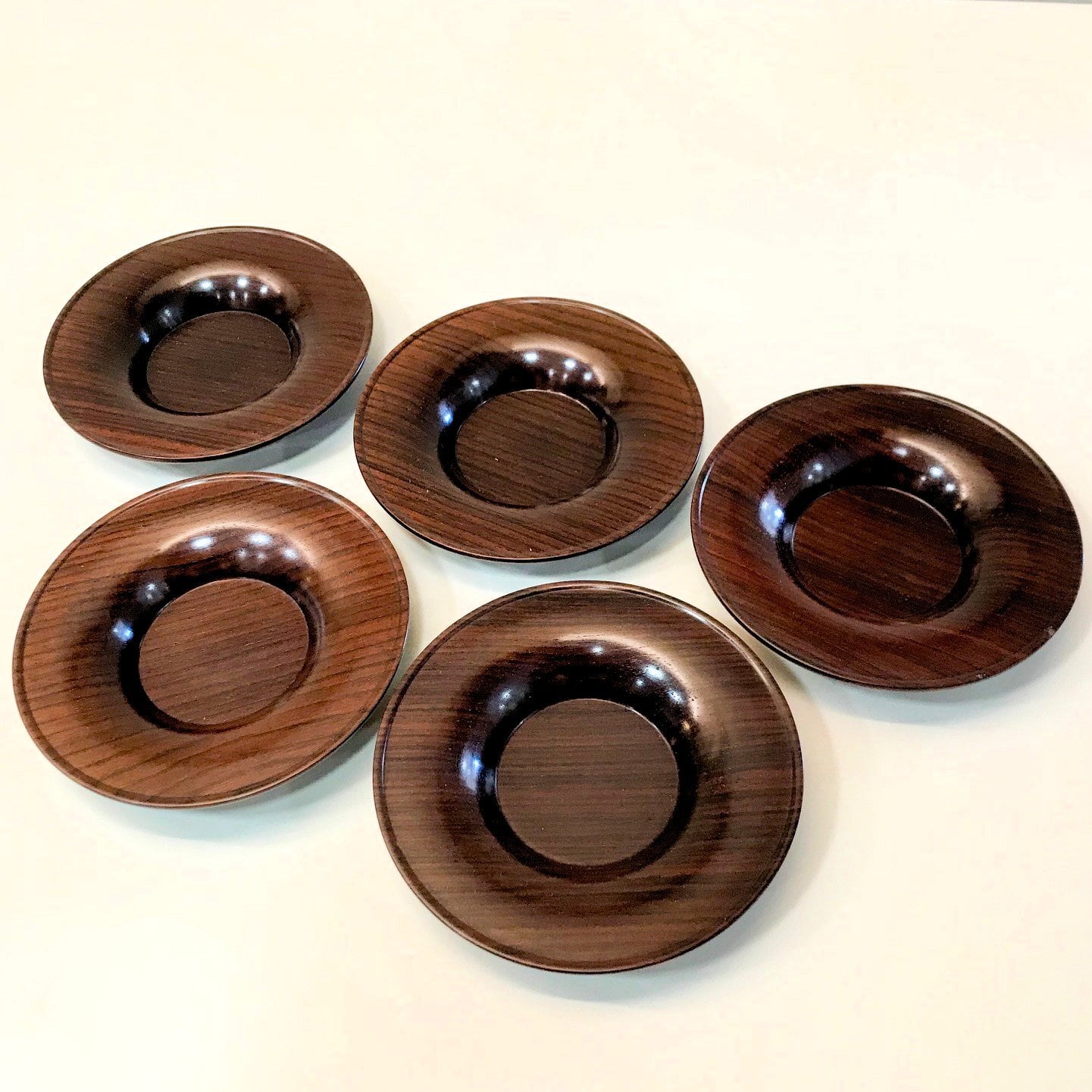 紫檀茶托 3.5寸(5枚組) 荒木省山 | 吉村唐木店 WEBSHOP