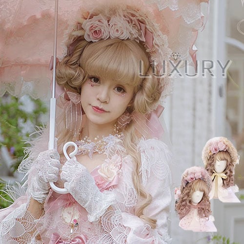 ボンネット 4色 Elpress クラシカル クラロリ 姫ロリ ヘッドドレス 甘