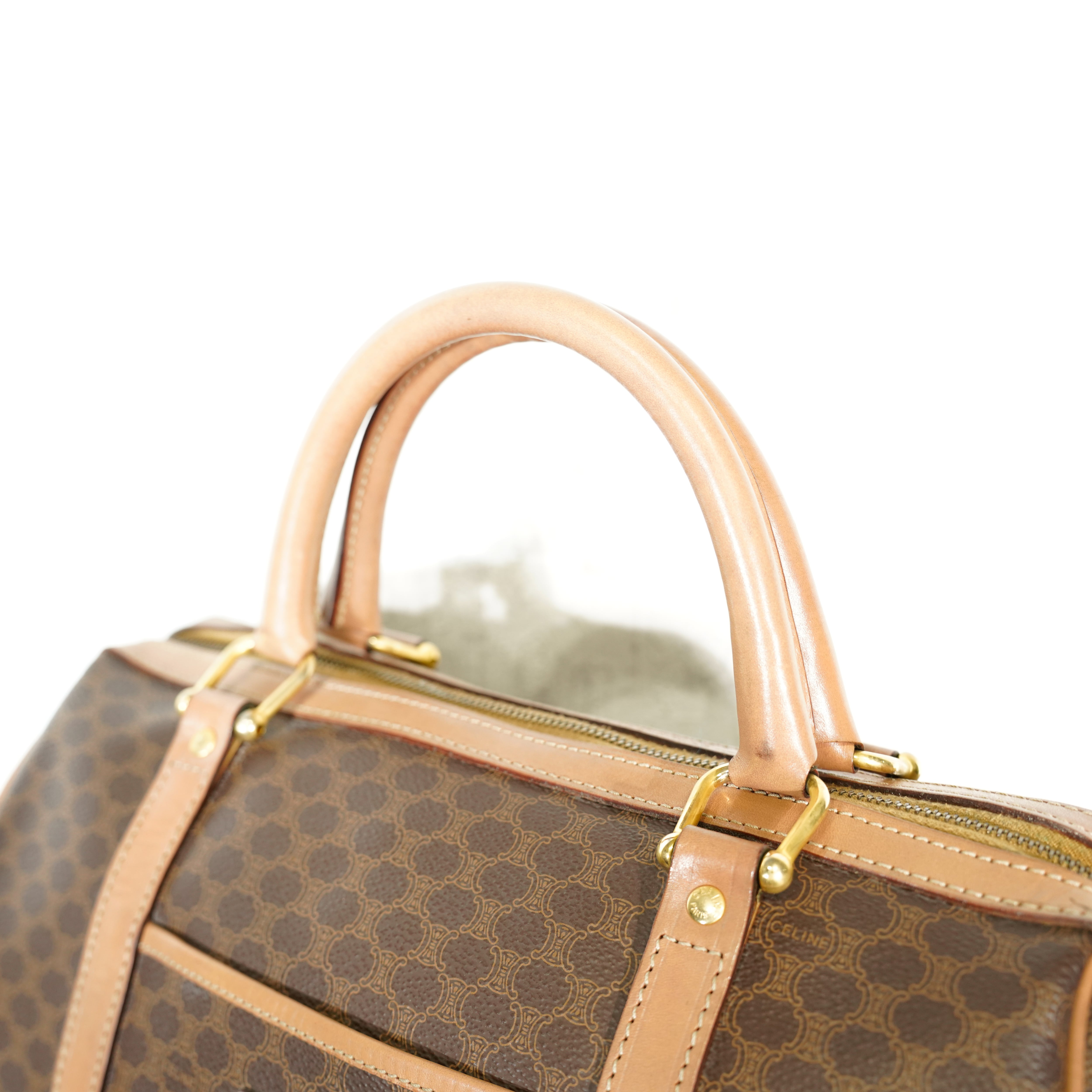 CELINE MACADAM PATTERNED BOSTON BAG MADE IN ITALY/オールドセリーヌ