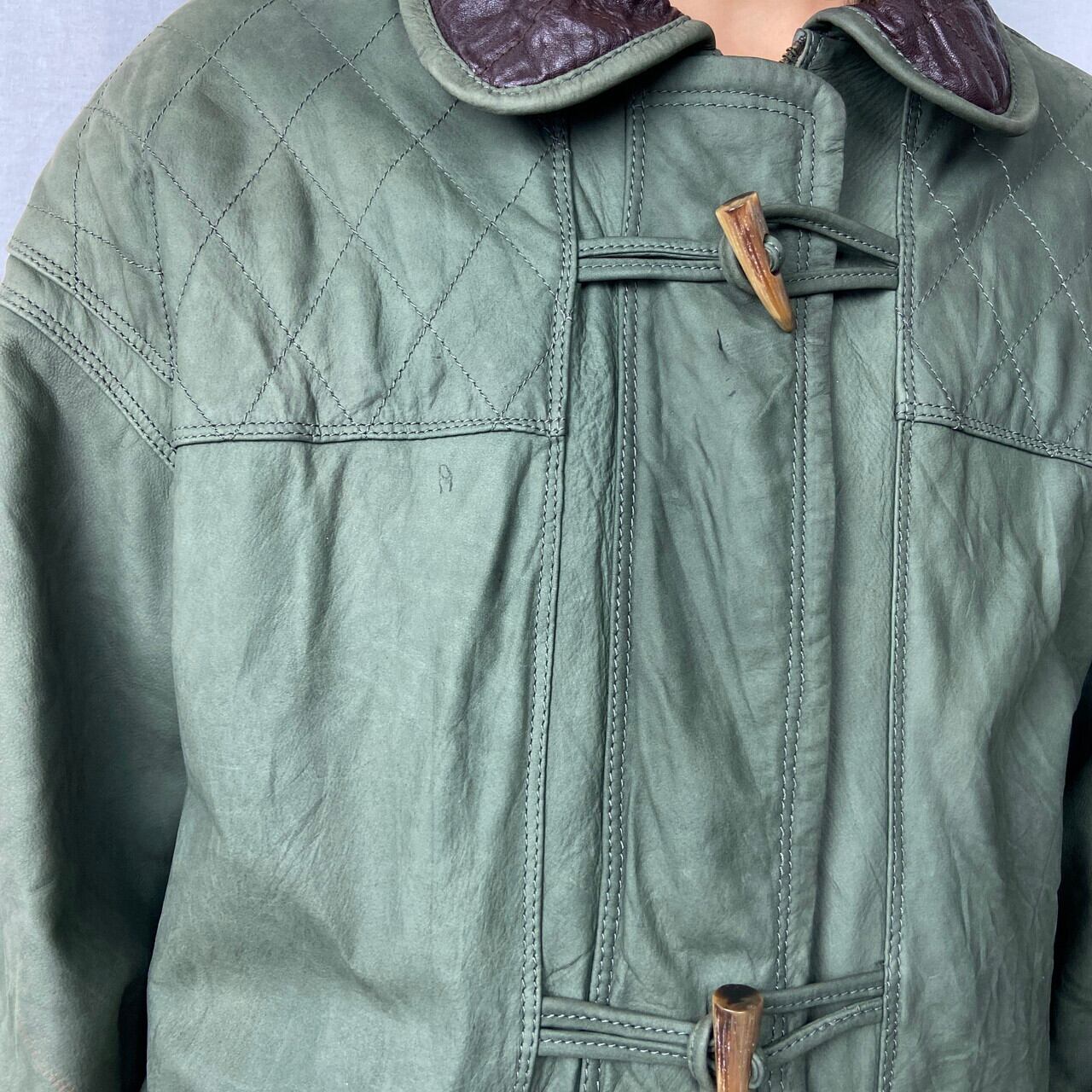 BALLY ヌバック レザーダッフルコート メンズL相当 古着 ハーフコート