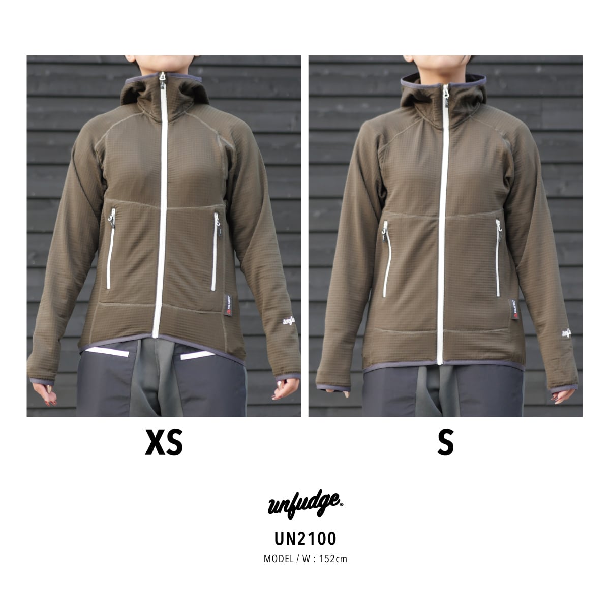 2023 UN2100 Light weight fleece hoody / grey (直販限定カラー