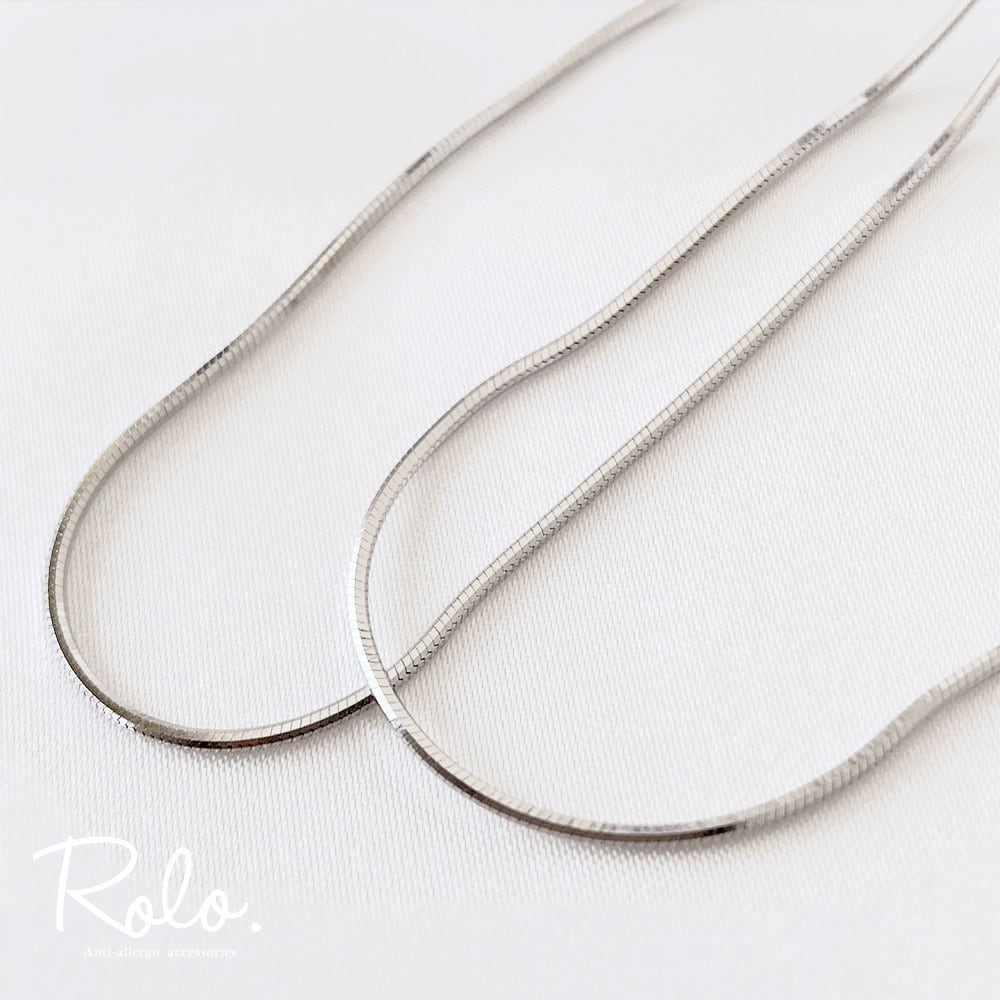 スネークチェーンネックレス 40-50cm シルバー925 | Roloshop BASE店