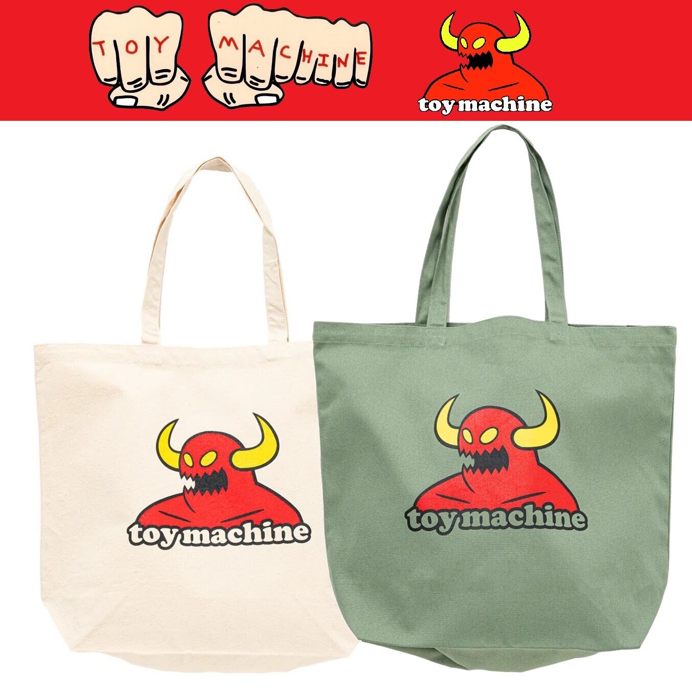 TOYMACHINE 】TOYMONSTER TOTE BAG トイマシーン トートバッグ