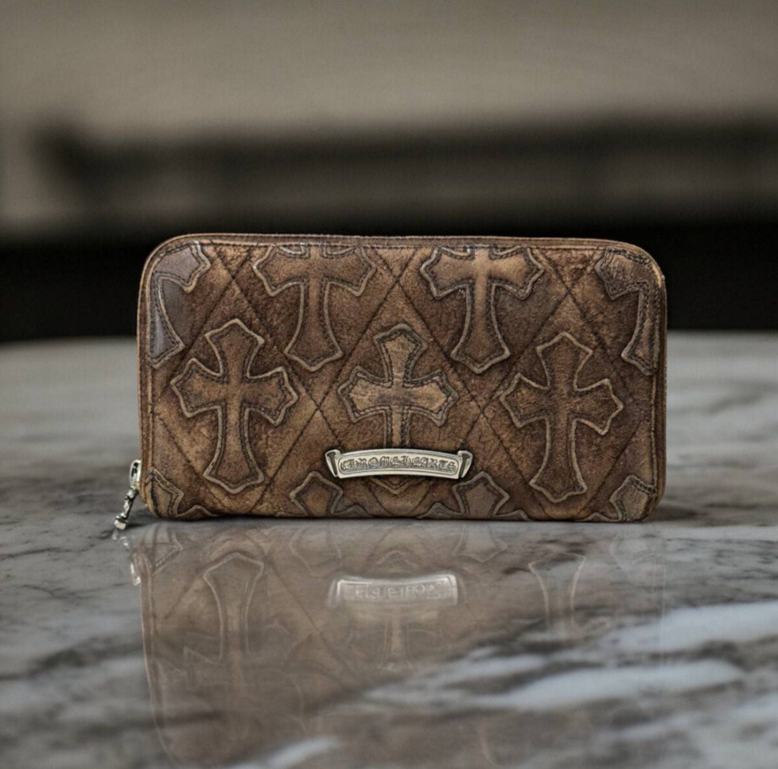 CHROME HEARTS クロムハーツ カシミヤスウェード デストロイ ヘビー