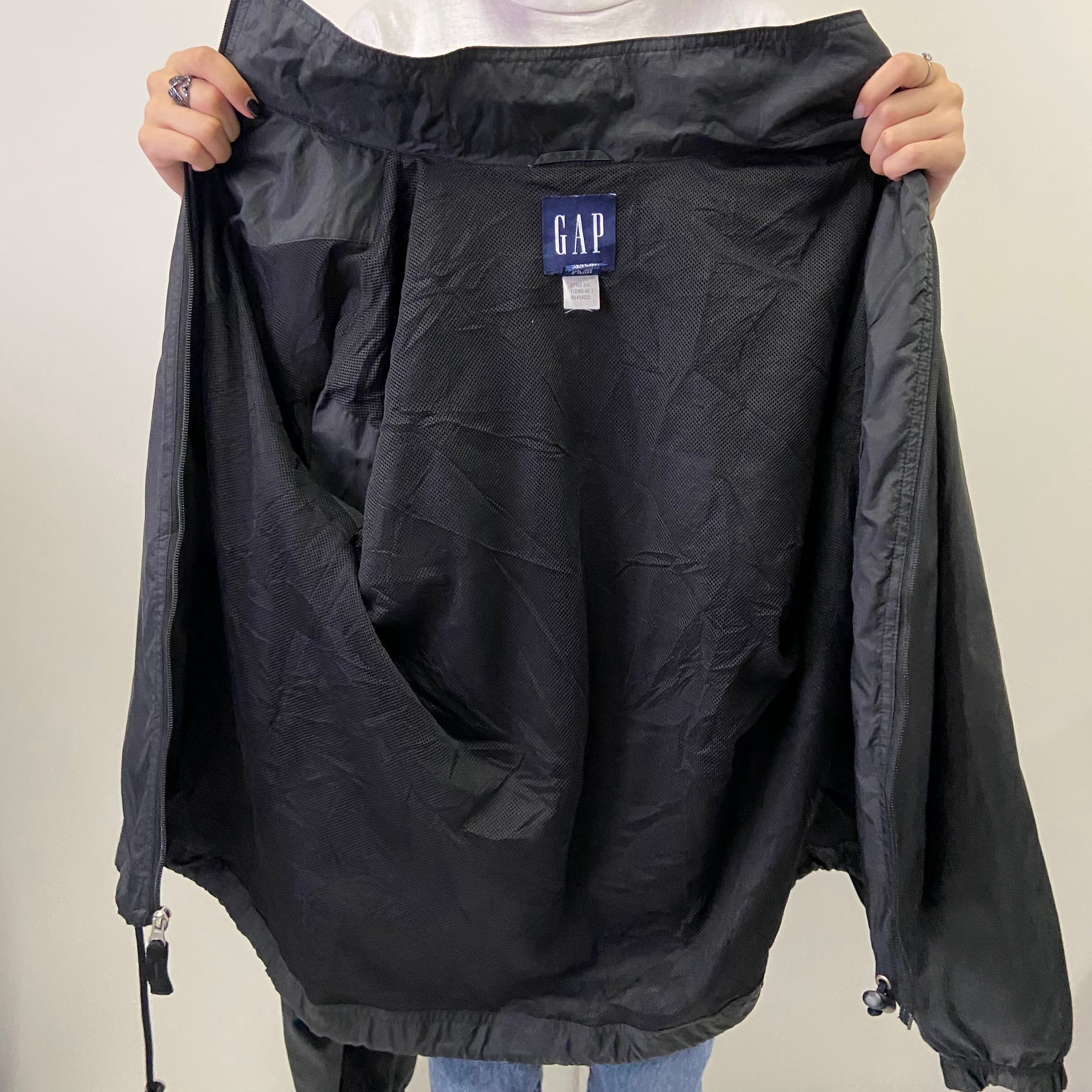 90年代 OLD GAP オールドギャップ 無地 ナイロンジャケット メンズM