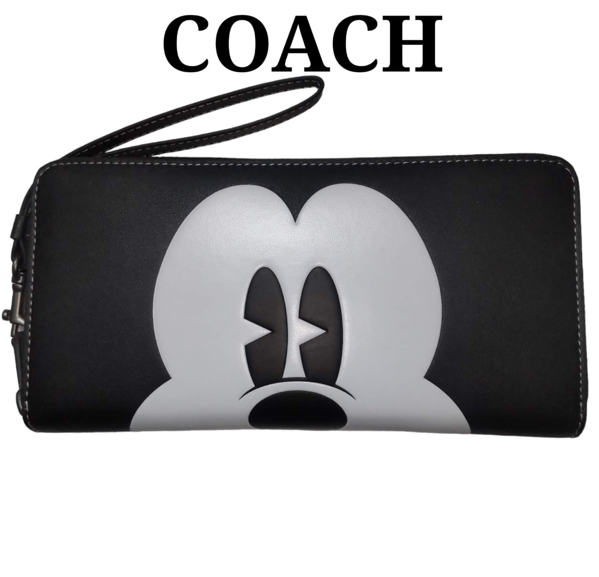 COACHコーチ ラウンドファスナー長財布 ディズニー ミッキーマウス