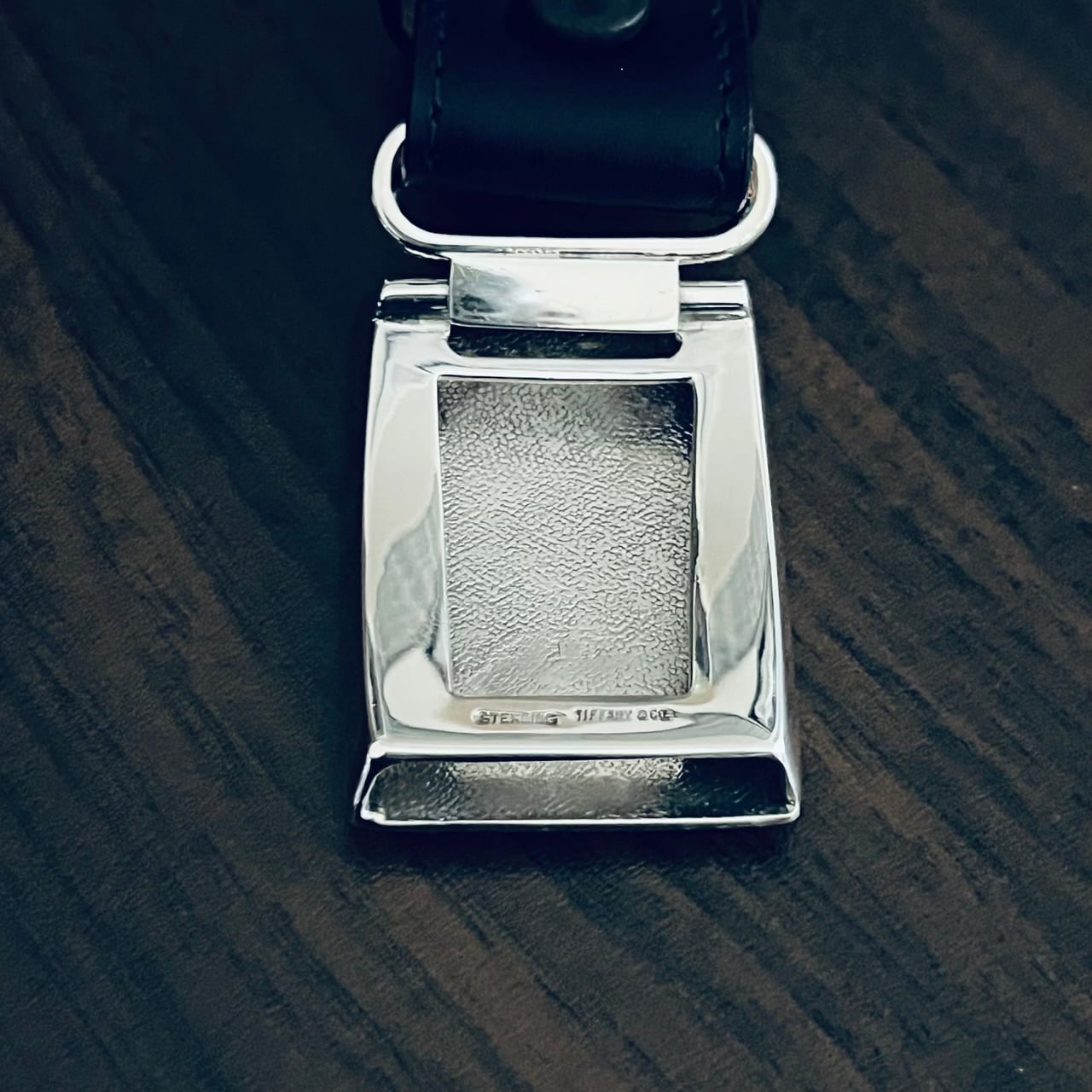 VINTAGE TIFFANY & CO. Engine Turned Diagonal Stripe Slide Buckle