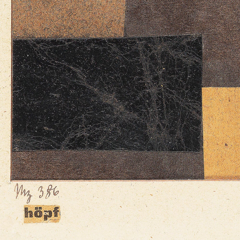 クルト・シュヴィッタース Mz 386 Hopf (Merzzeichnung) コラージュ