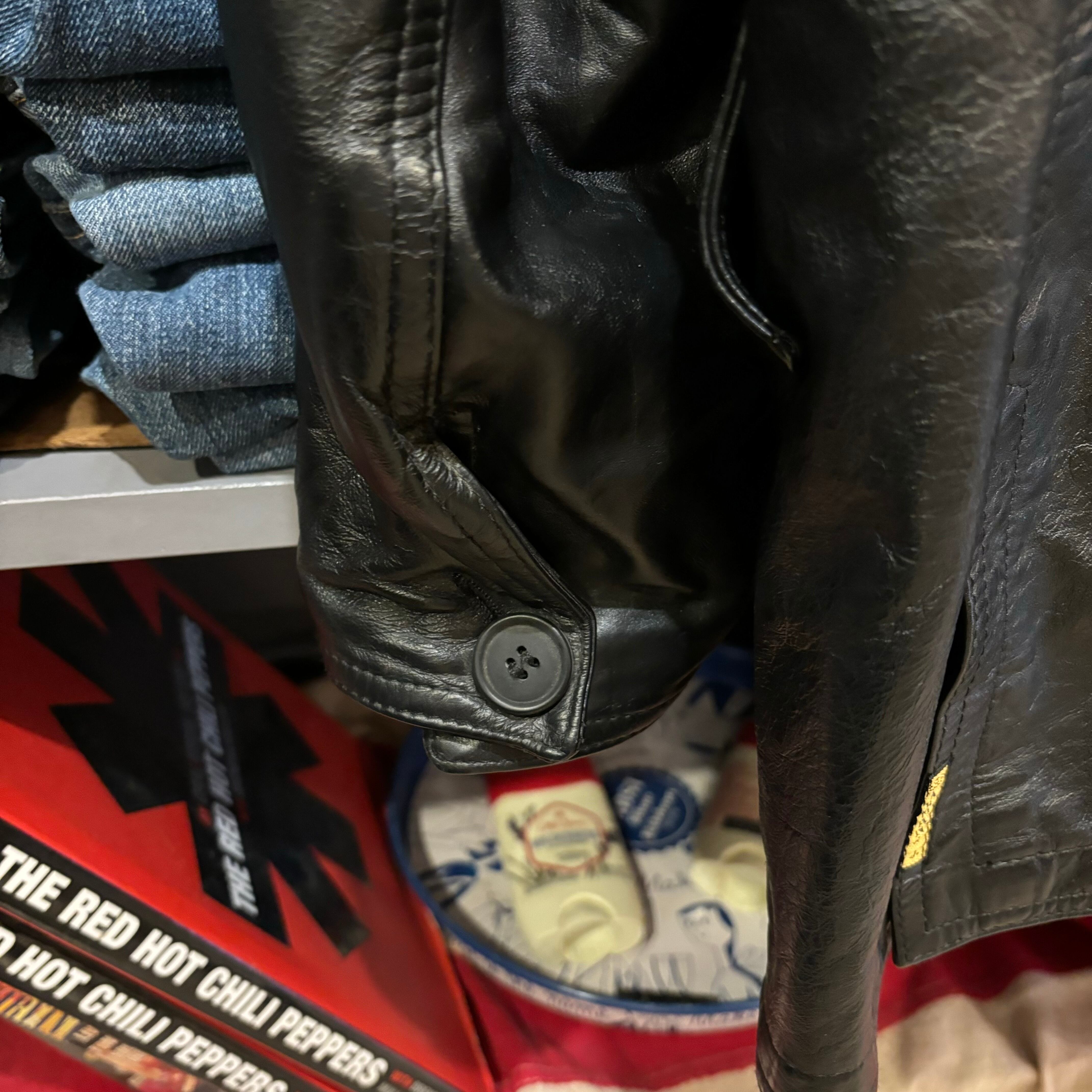 90s ARMANI JEANS Leather Jacket | VOSTOK