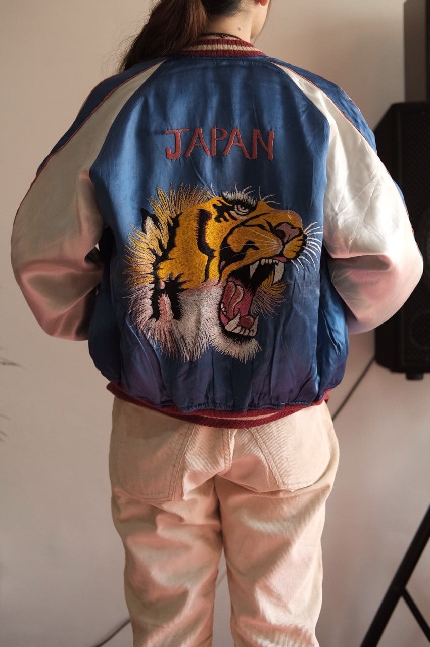 50's 顔虎 Souvenir jacket | 8 1/2 hakka nibunnoichi