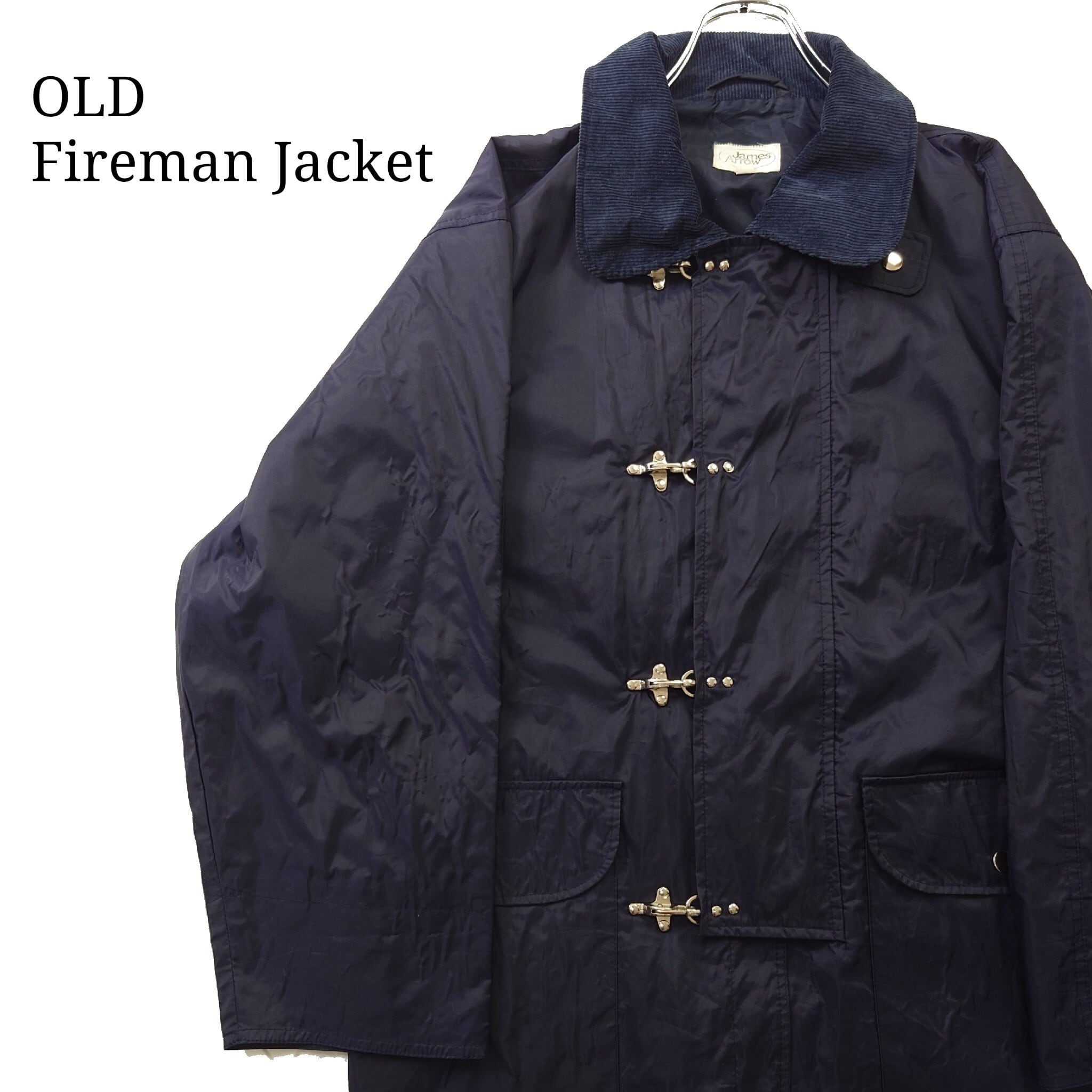 雰囲気抜群】ファイヤーマンジャケット コート ネイビー コーデュロイ