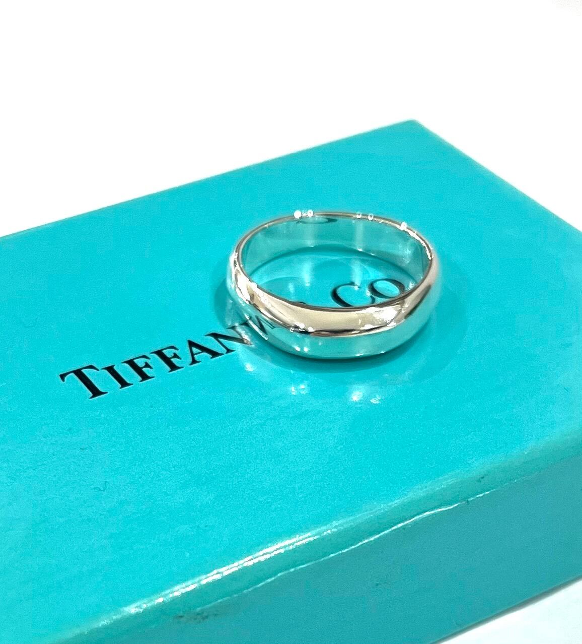 1823 【TIFFANY&CO. 】TIFFANY ANDCO エッジリング 13号 シルバー925