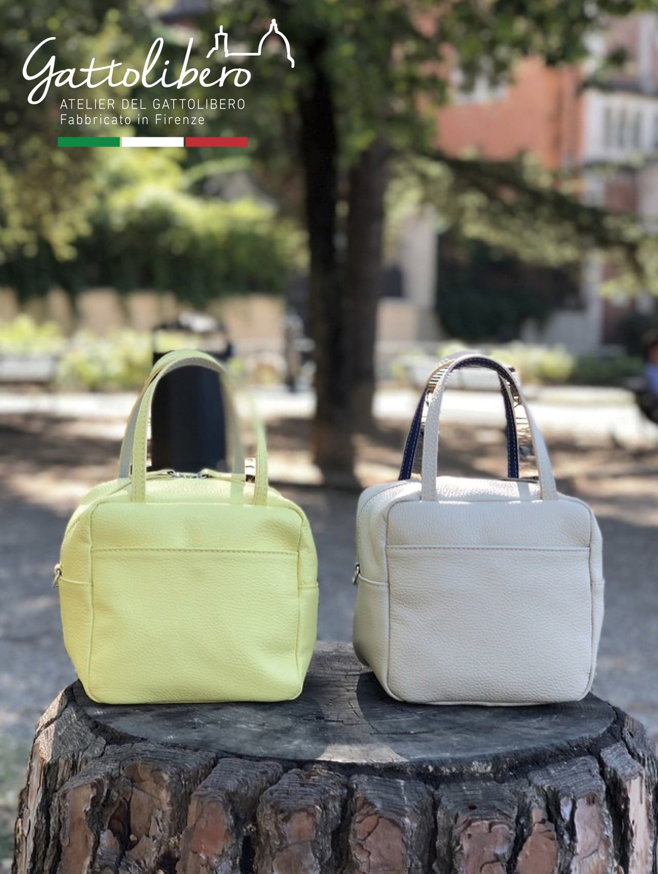 Gattoliberoキューブ型ミニボストン R1003 | イタリアレザーバッグ