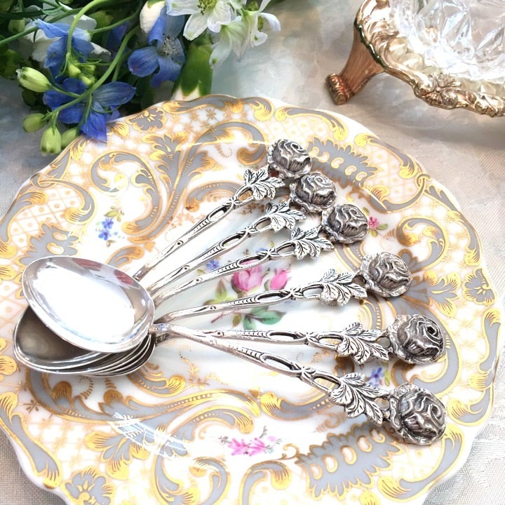 ドイツ ヴェーエムエフ社 薔薇のシルバースプーン | Rosy Baby