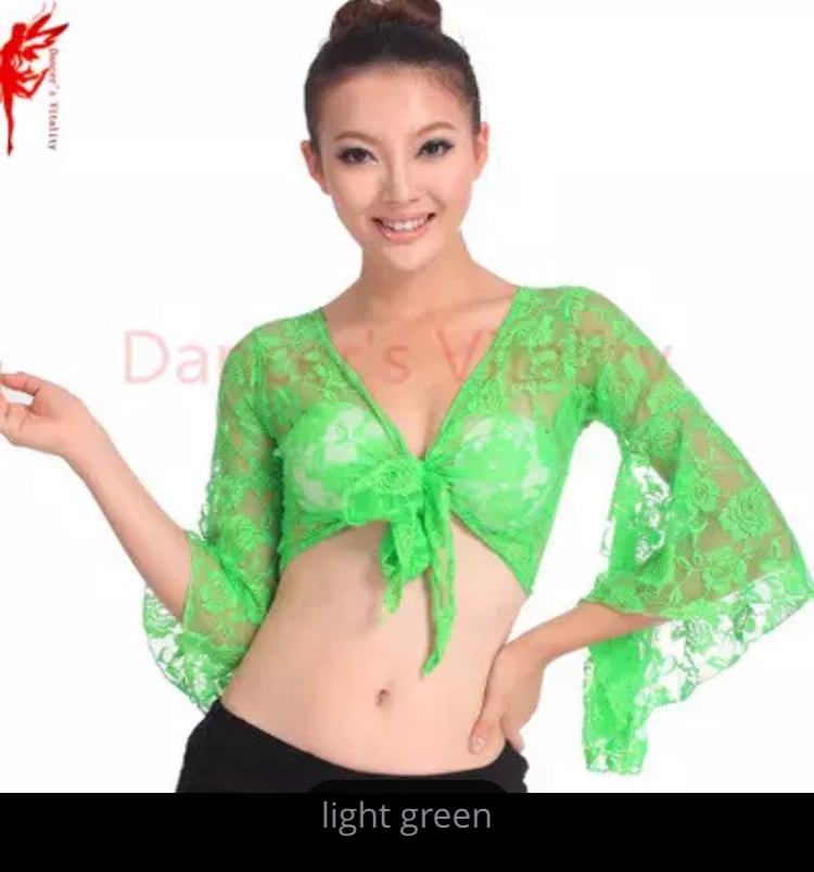 ベリーダンス ジプシーダンス用 レーストップス（ディープVネック