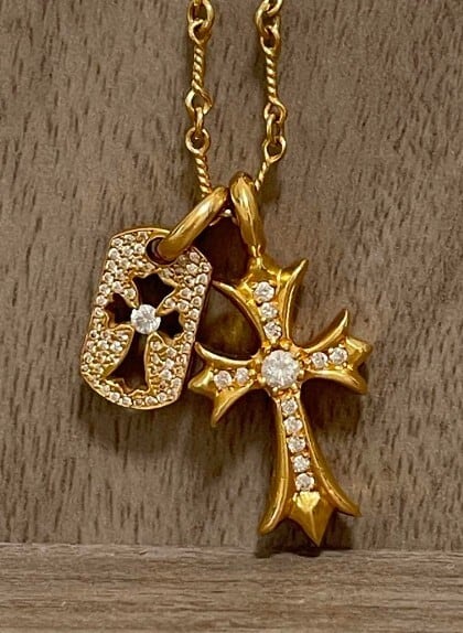 CHROME HEARTS クロムハーツ ドックタグ 22k 2006 タイニーファット DT