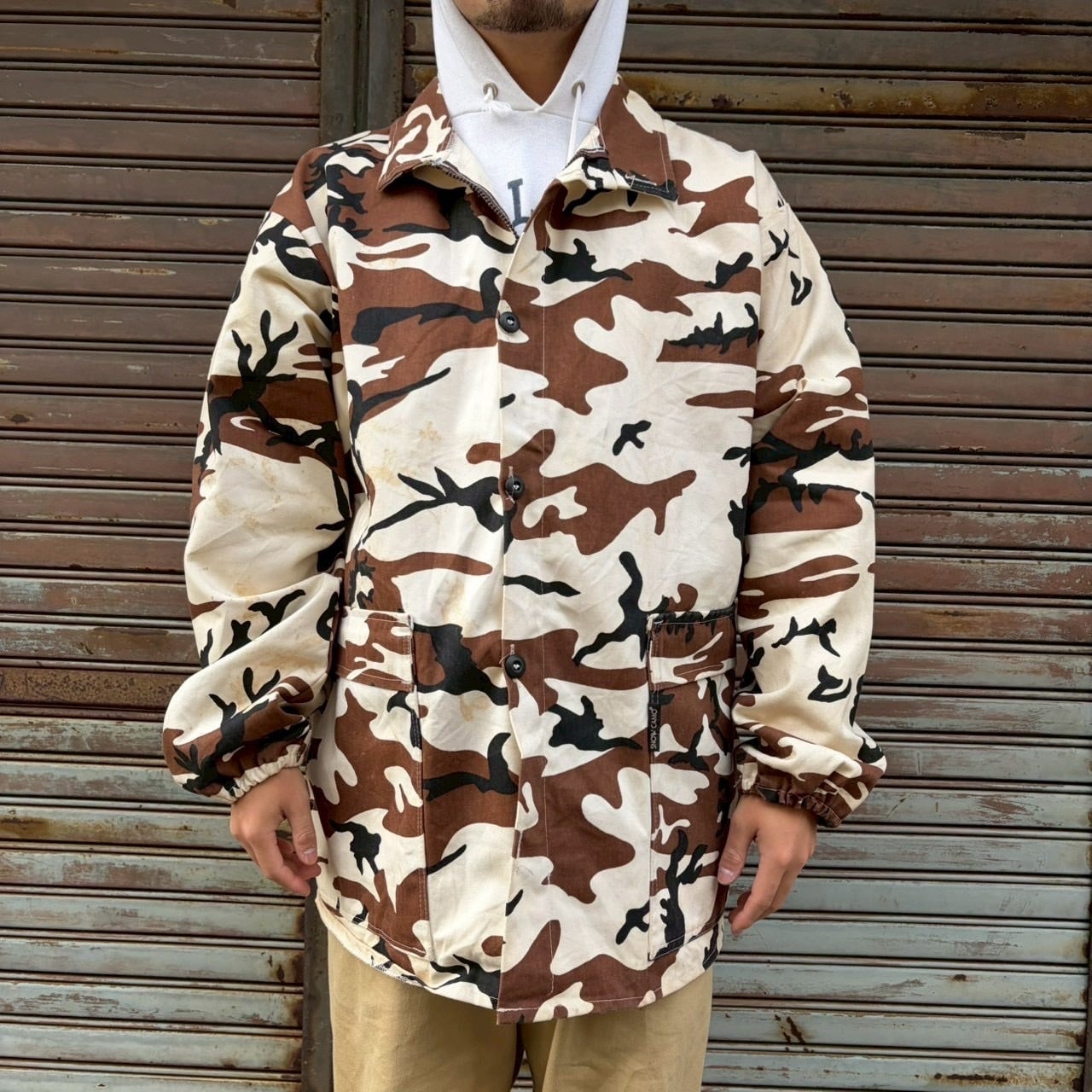 80s USA製 The Camo Clan 迷彩 ジャケット スノーカモ ウッドランド