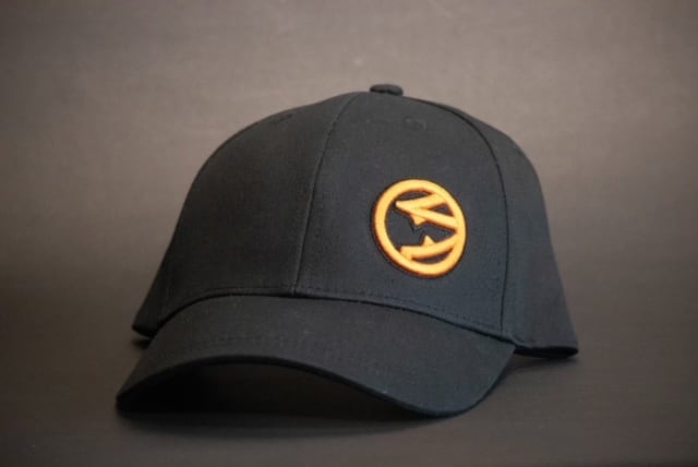 SQUADオリジナルキャップ BLACK×ORANGE 数量限定 ワッペンカスタム選択