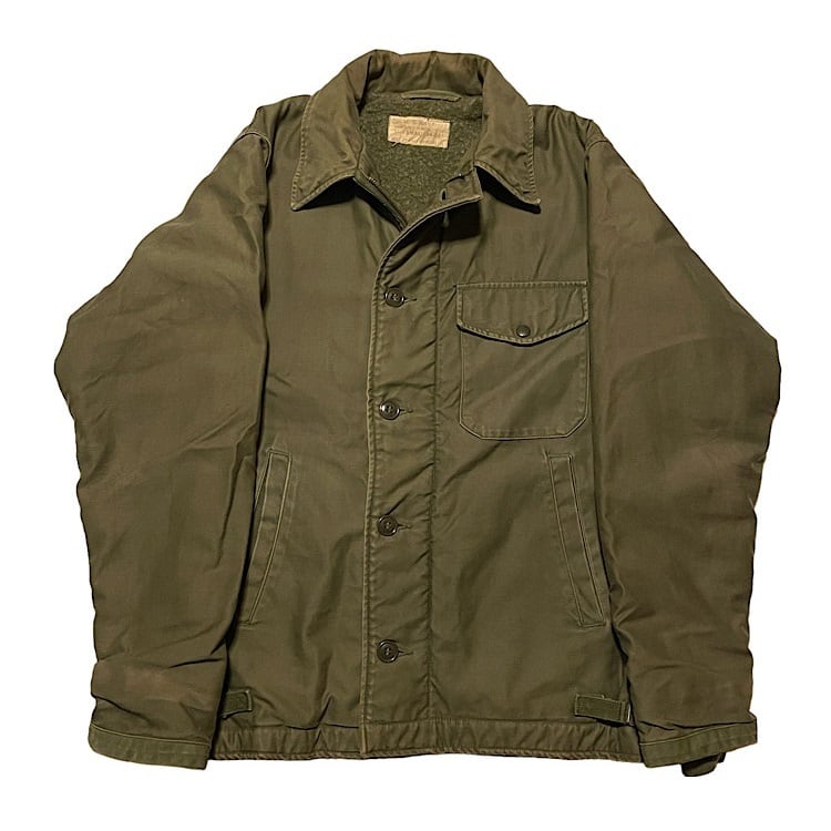 美品 60s US NAVY A-2 DECK JACKET 最初期型 三角フラップ 1962年(希少