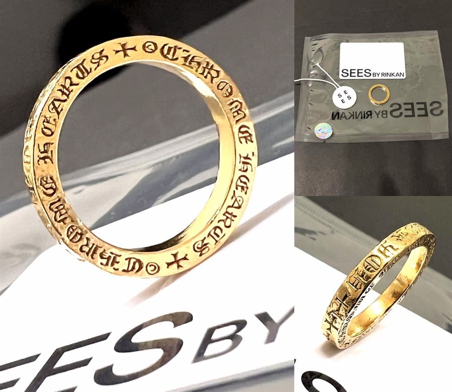 CHROME HEARTS クロムハーツ 22K スペーサー ファックユー リング 3mm