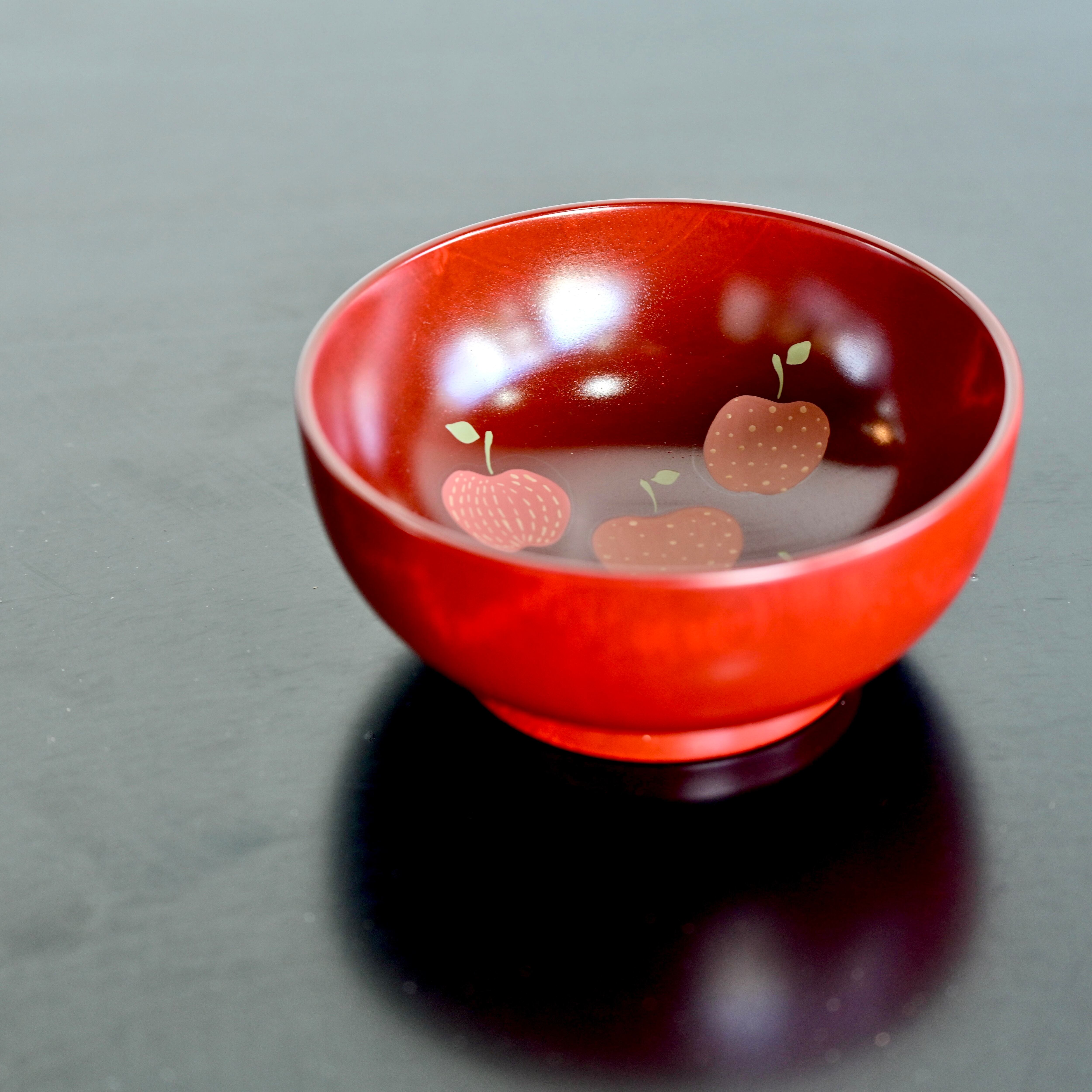 奥の麻衣子 絵漆こども椀(弁柄) / Children Soup Bowl / 2104150000335