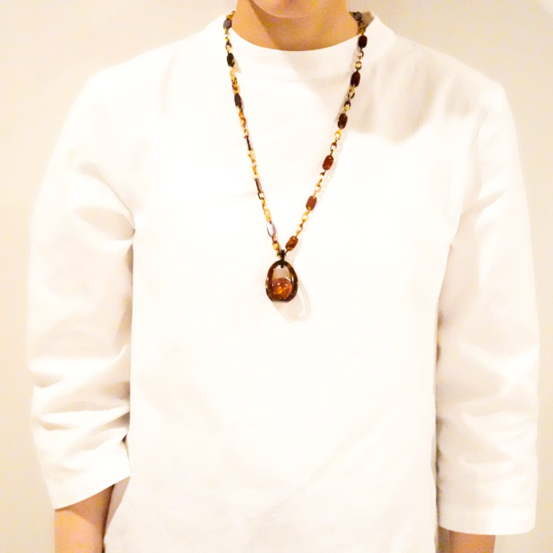 鼈甲琥珀玉入りペンダント | 江戸鼈甲屋 公式オンラインストア