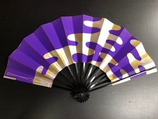舞扇子 紫地 金銀雲形 ぬり骨【2306-001】 | 順扇堂オンライン