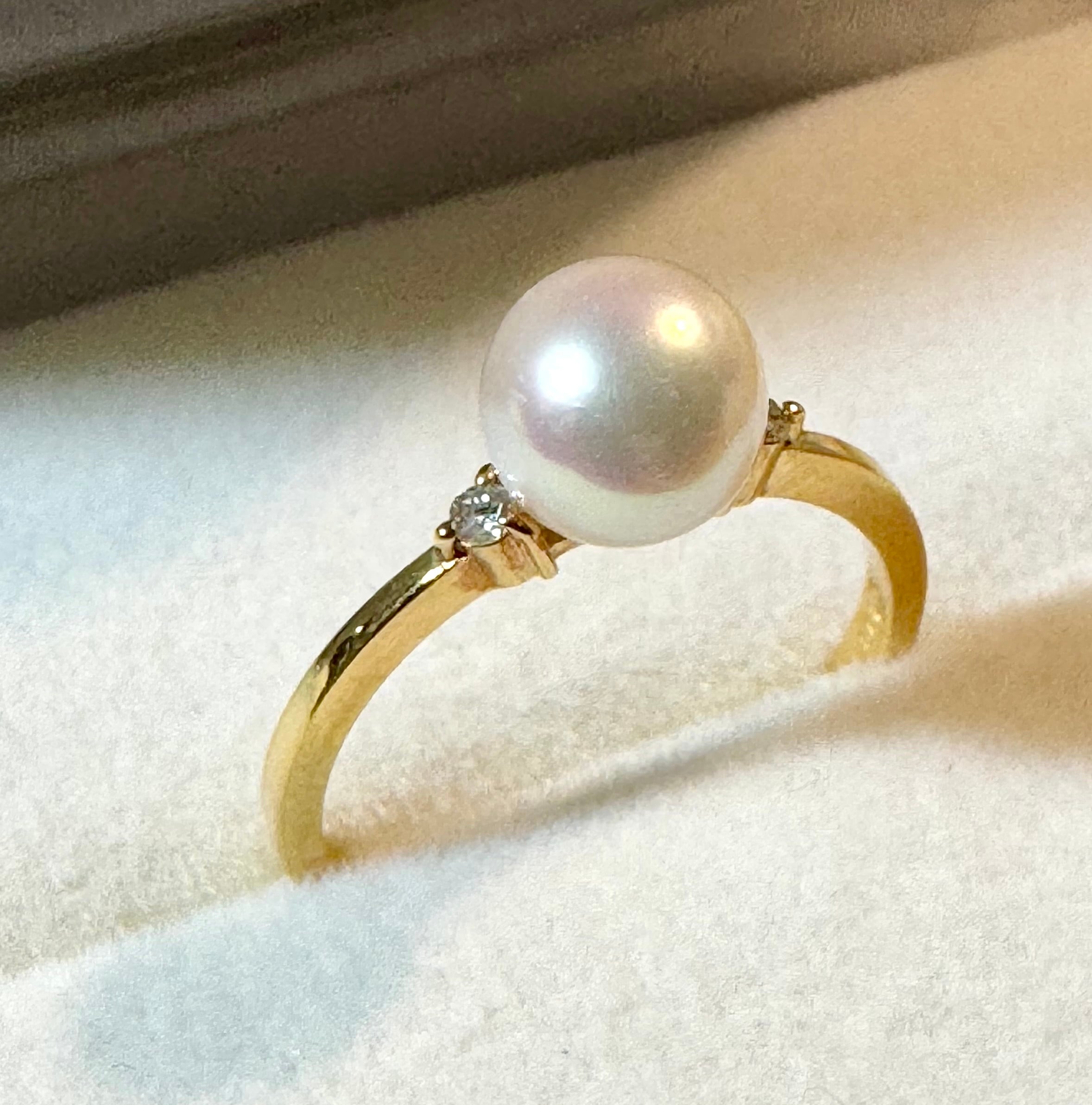 TASAKI真珠◇K18YG*パールダイヤモンドリング*田崎 | Me,MiNE
