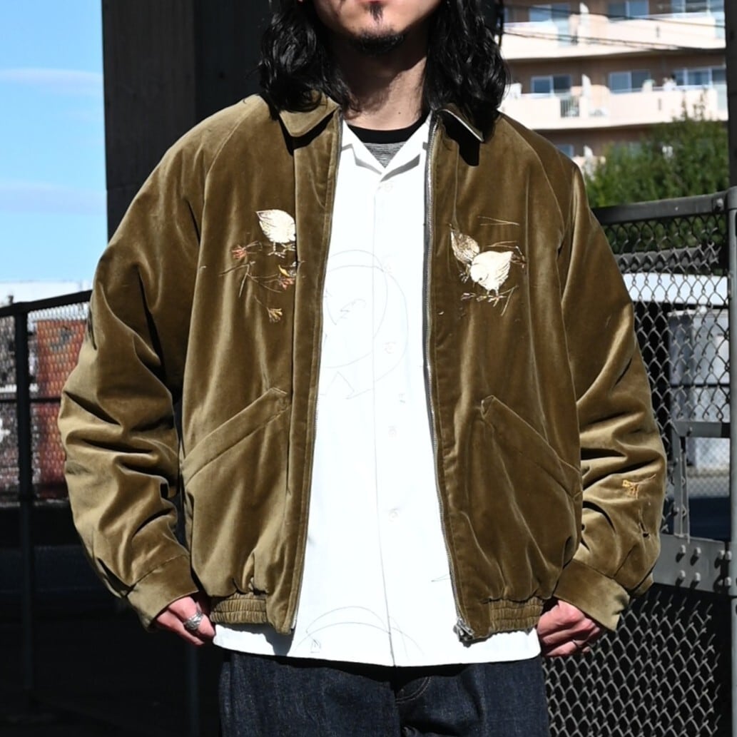 OLD JOE / STUNNING VELVET SOUVENIR JACKET(Niwatori to Hiyoko) | GANKO