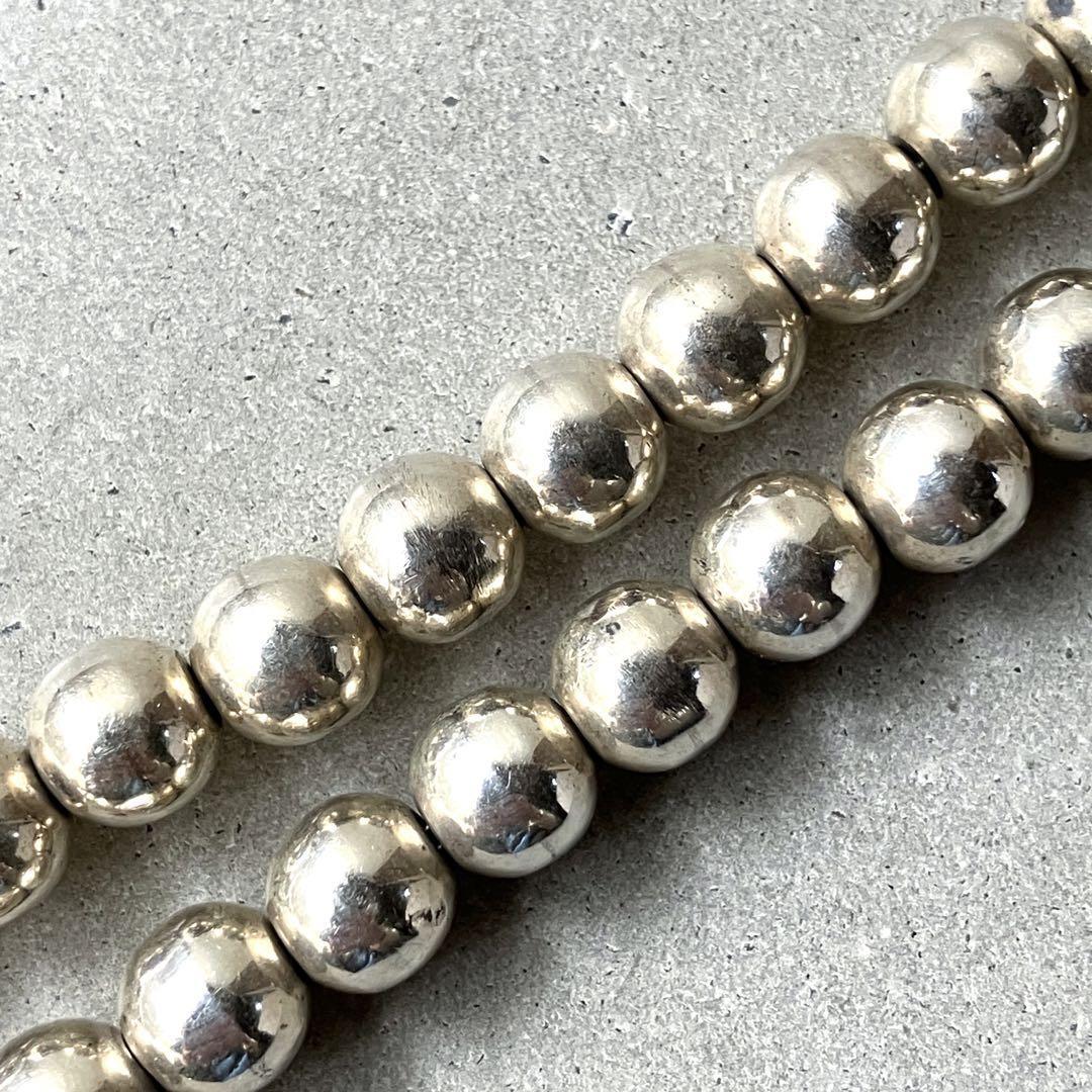 メキシコ製 VINTAGE HEAVY シルバーパールネックレス シルバー925 | unune