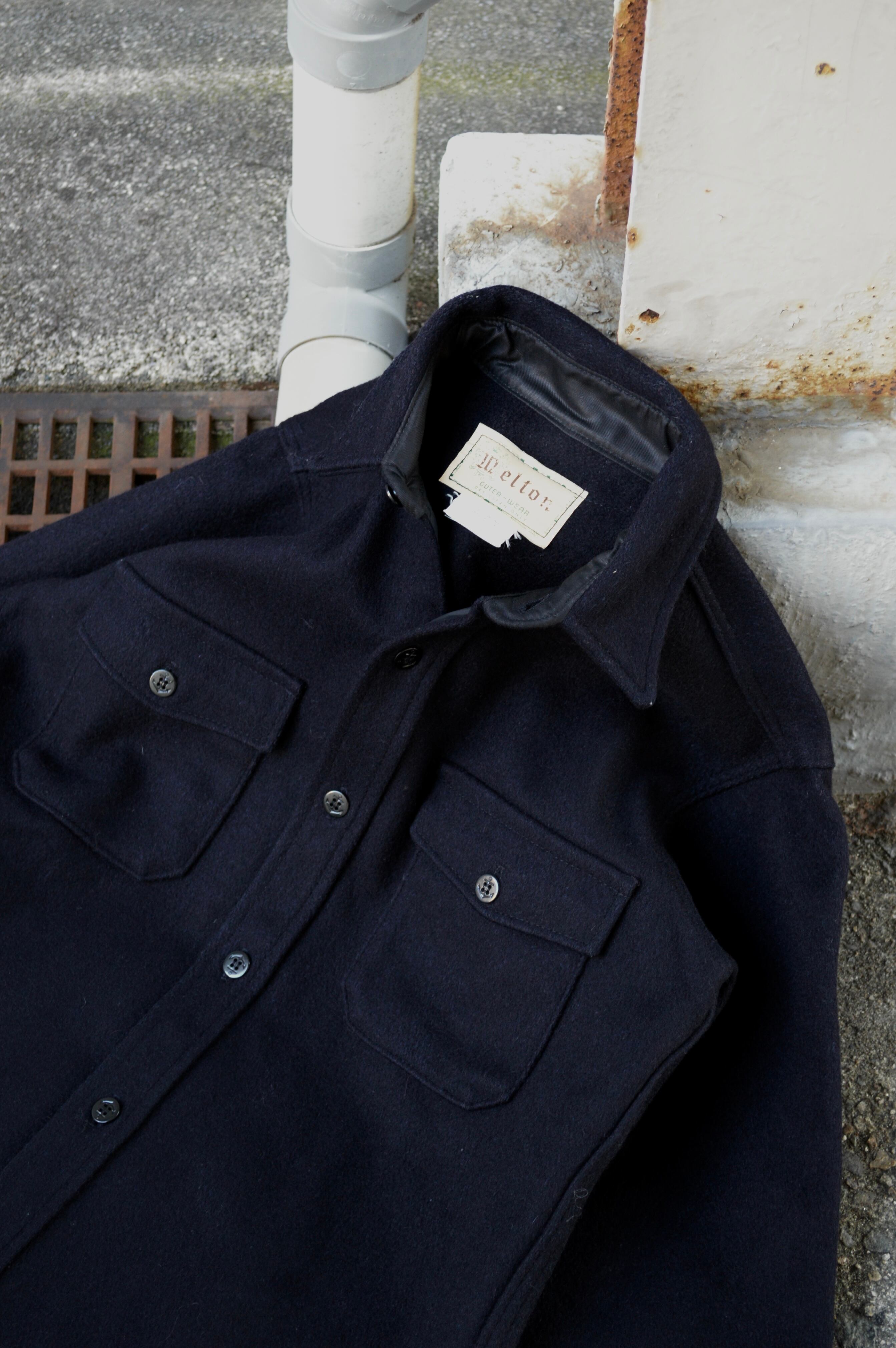 MELTON COMPANY 70s CPO JACKET Made in USA Melton Wool Shirts