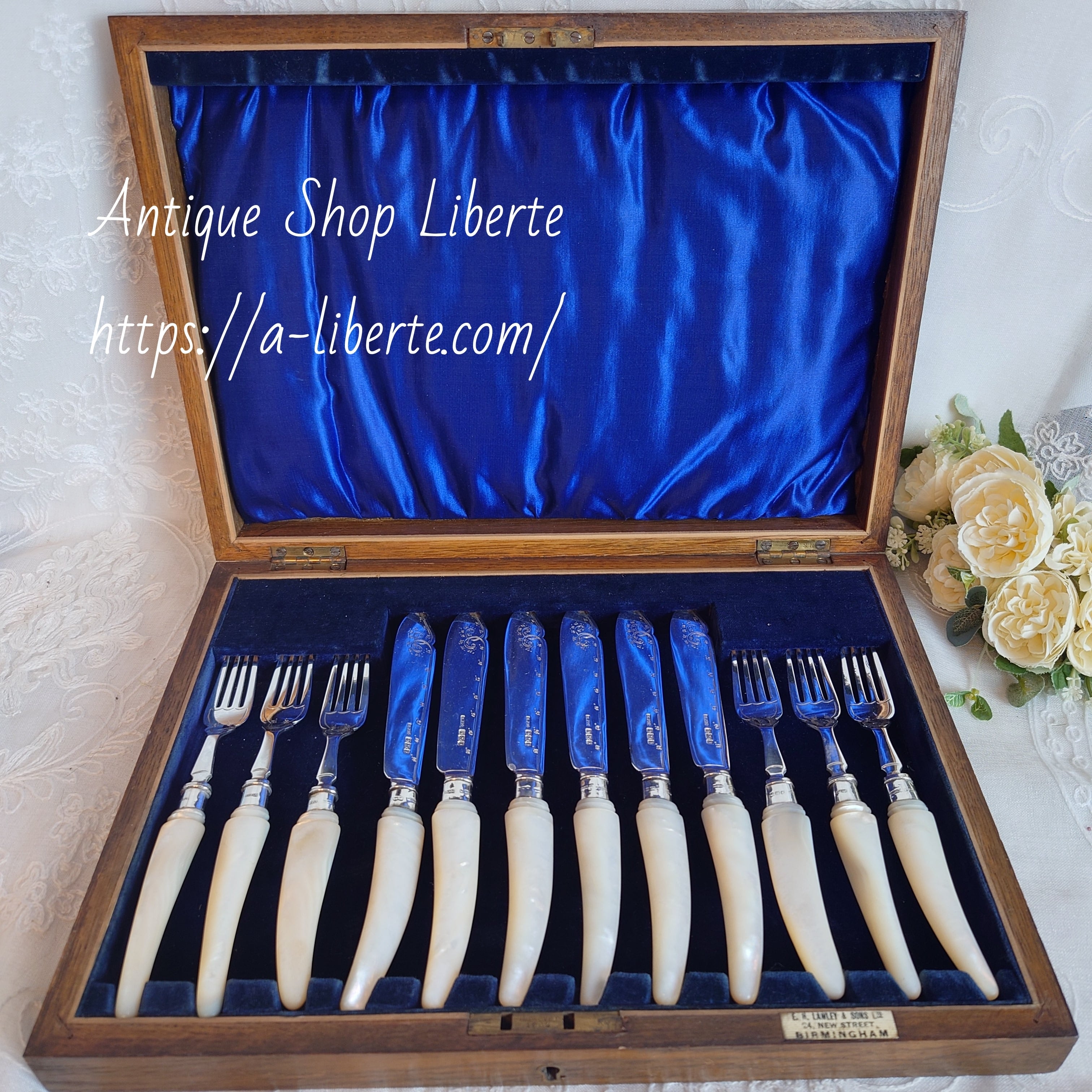 純銀 白蝶貝 カトラリーセット マザーオブパール | アンティーク