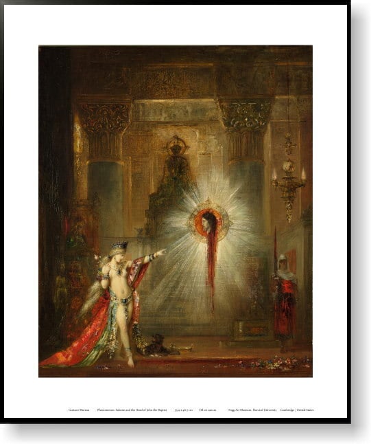 ギュスターヴ・モロー サロメと洗礼者ヨハネ 1876【ポスター＋フレーム