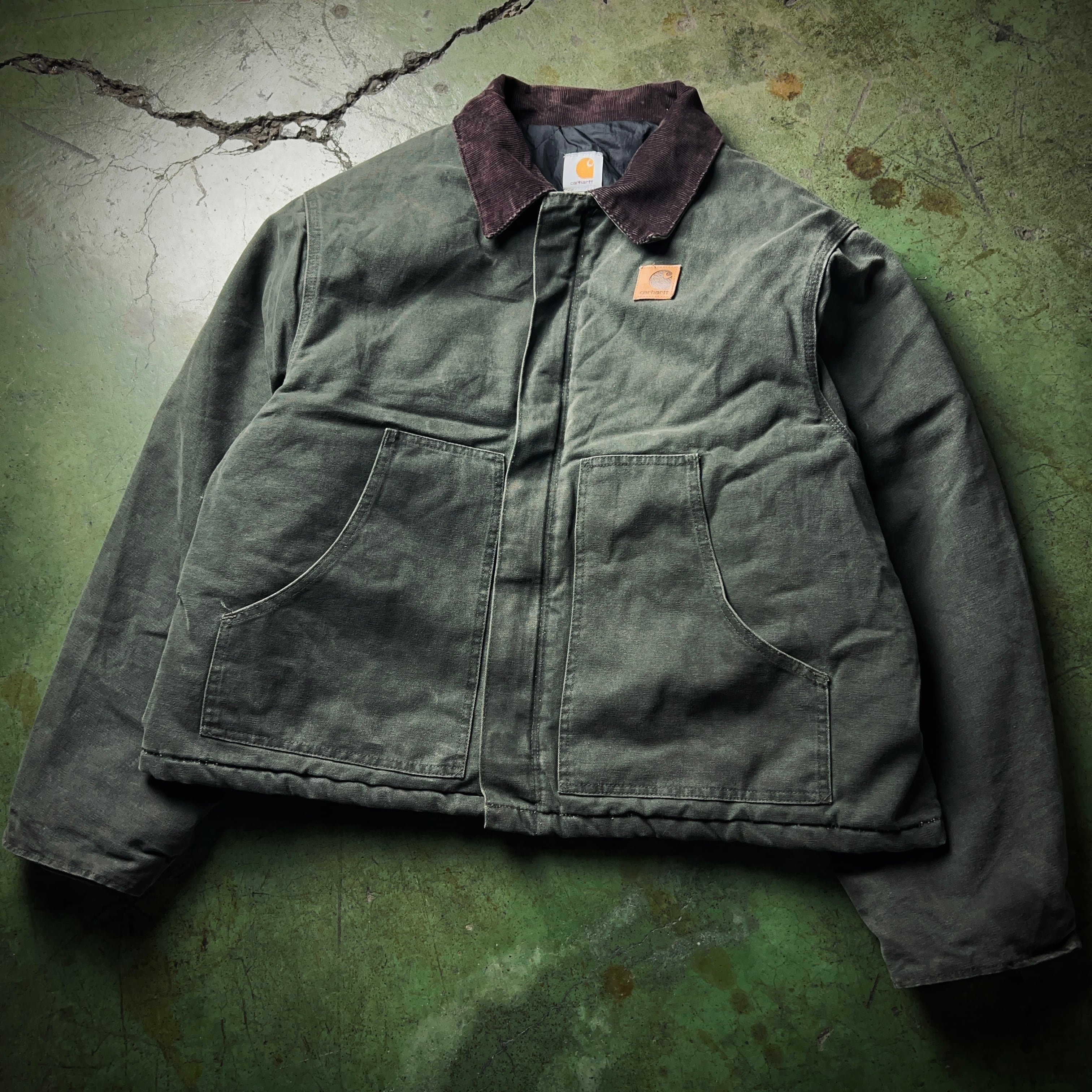 00's Carhartt Traditional Jacket J22 Moss Green MADE IN USA XXL