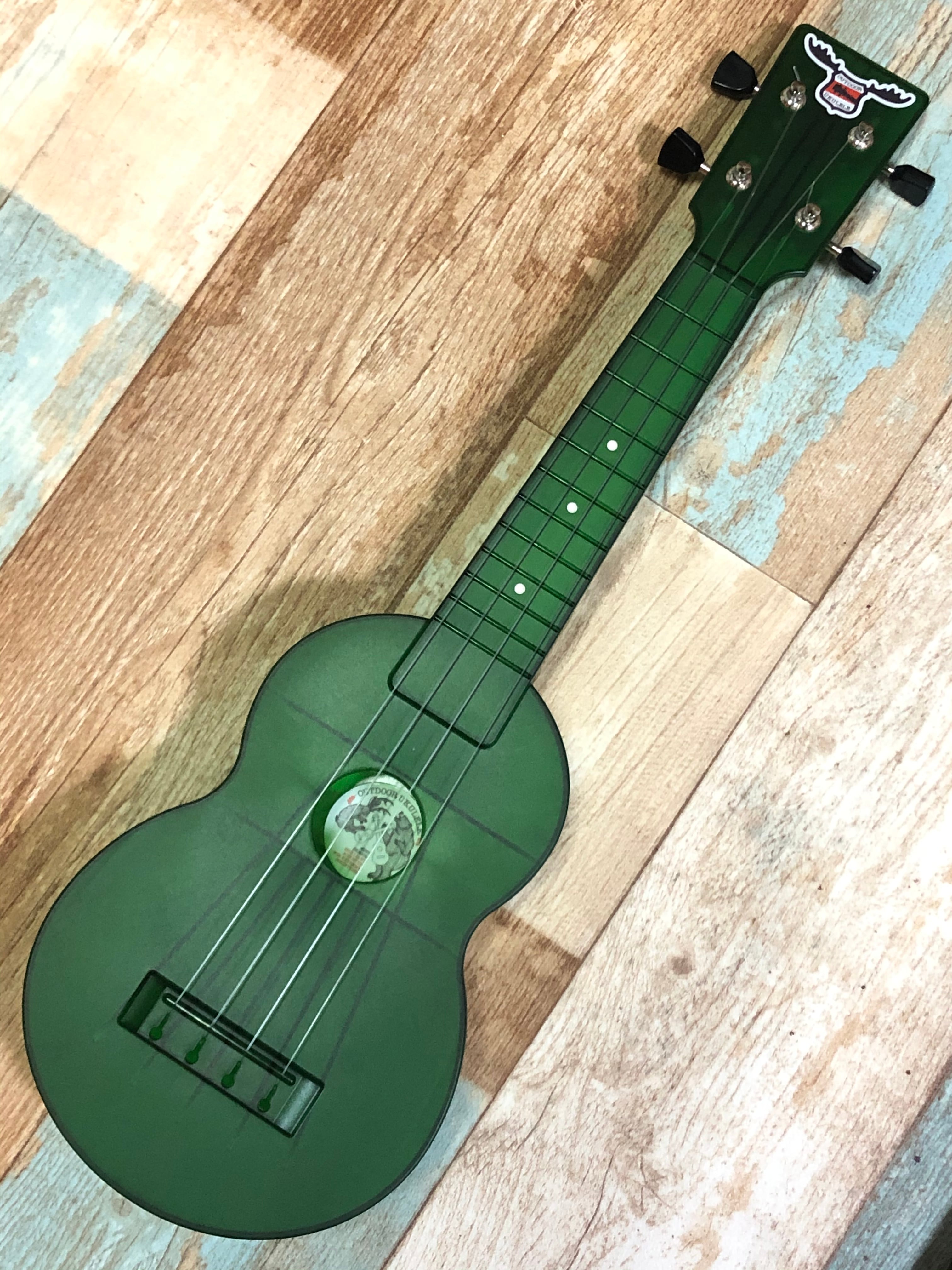中古 調整済 USA製 OUTDOOR ソプラノウクレレ Green Nickel GATOR