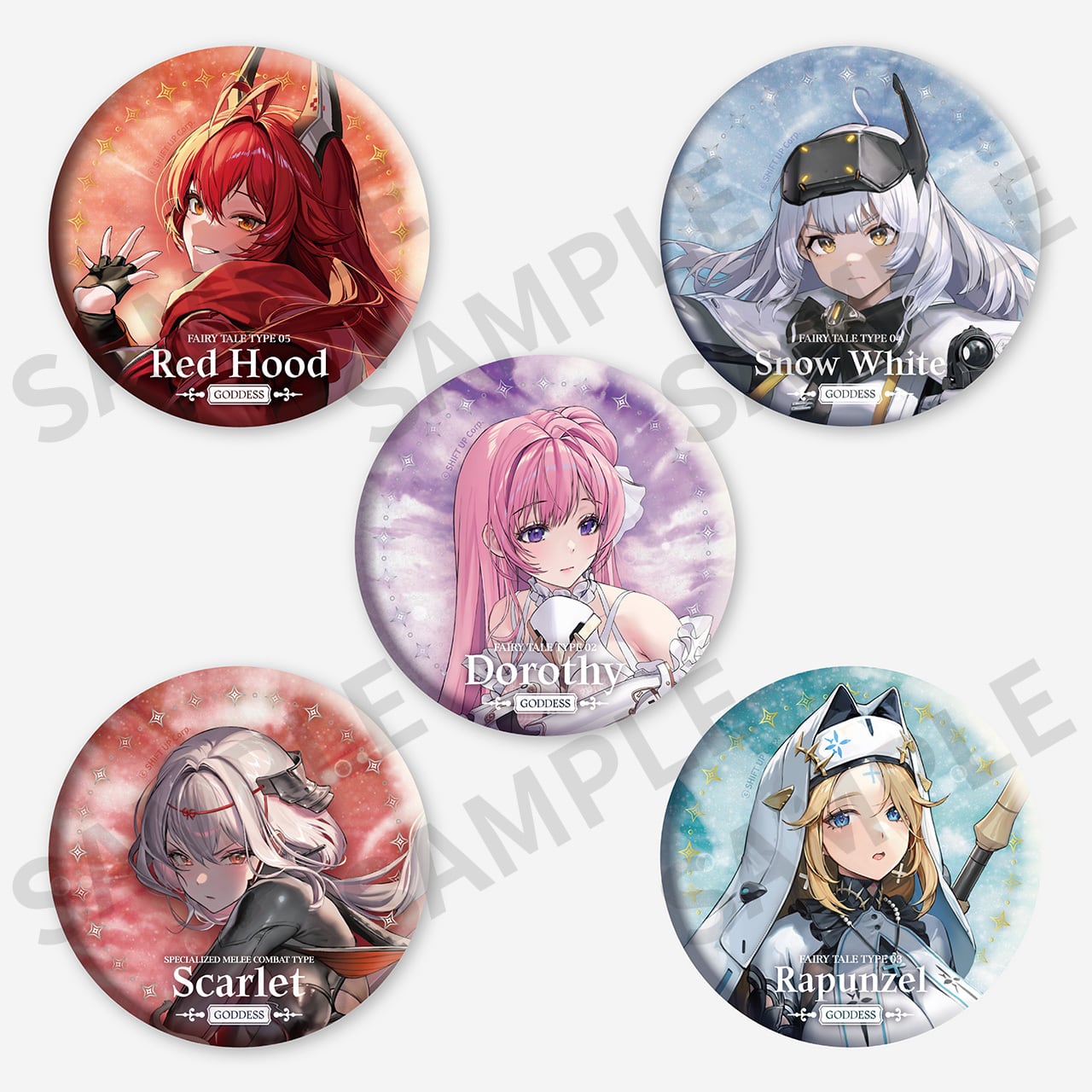 韓国輸入商品】NIKKE トレーディング缶バッジ GODDESS BOX 全7種